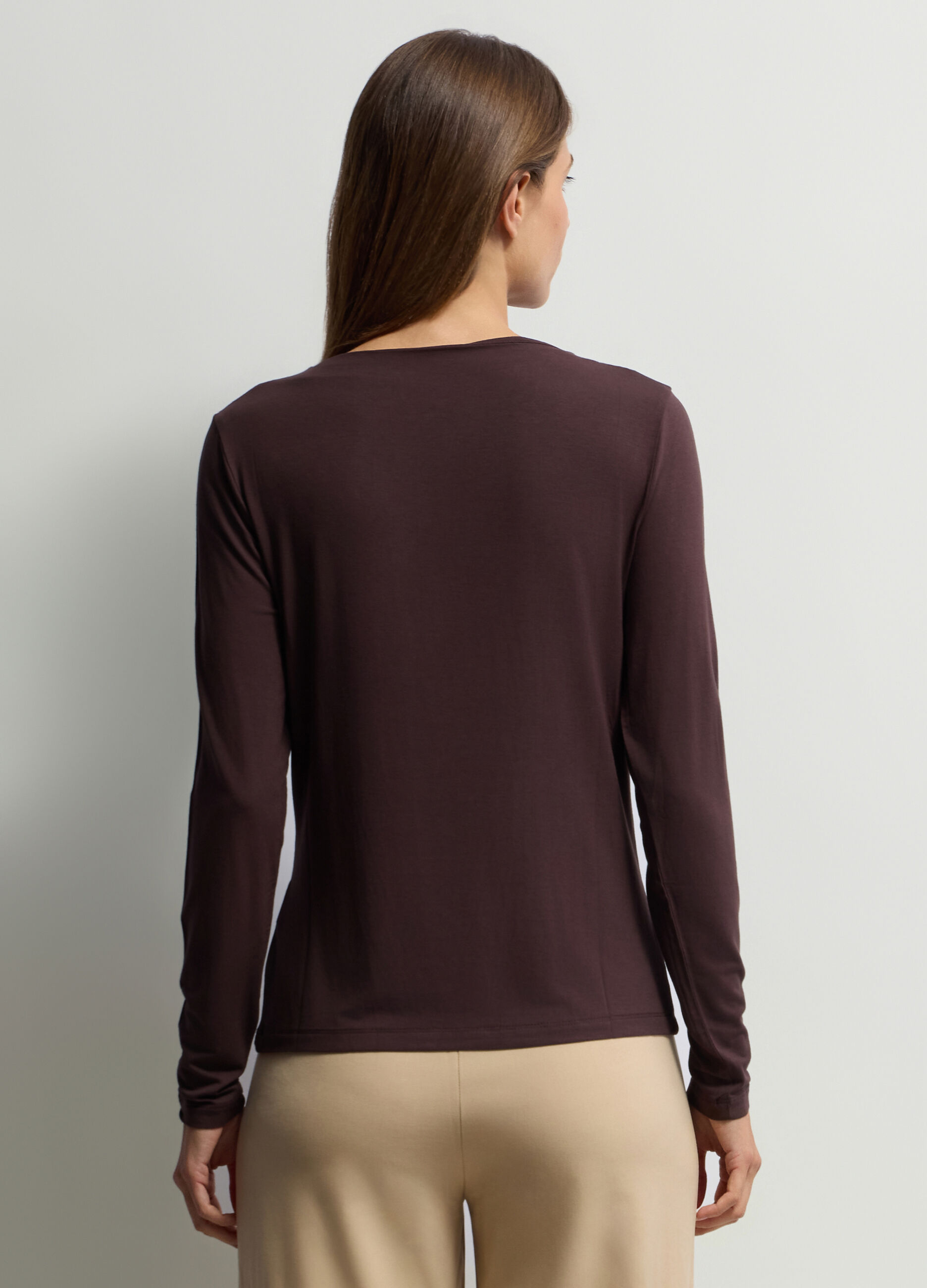 T-shirt girocollo stretch donna_1