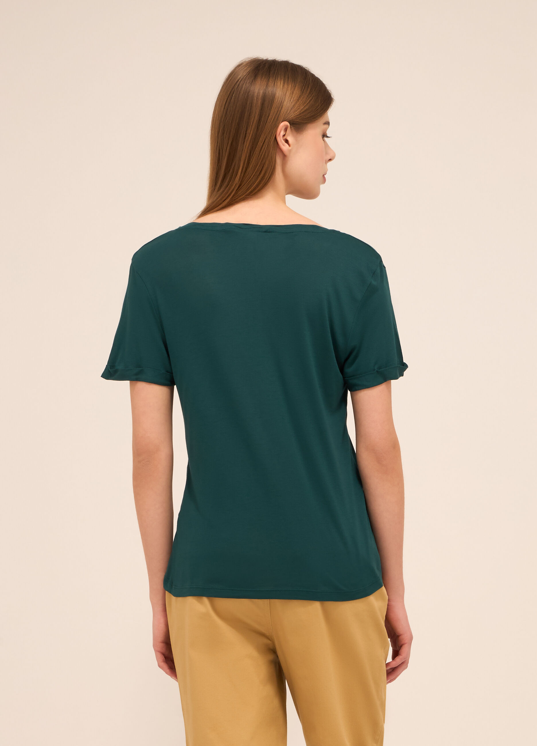 T-shirt in pura viscosa donna_1