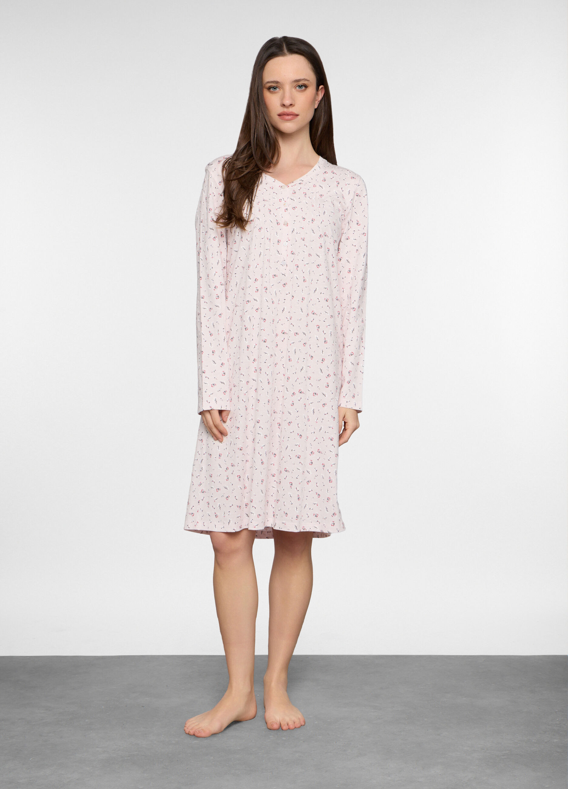 Camicia da notte in jersey stretch donna_0