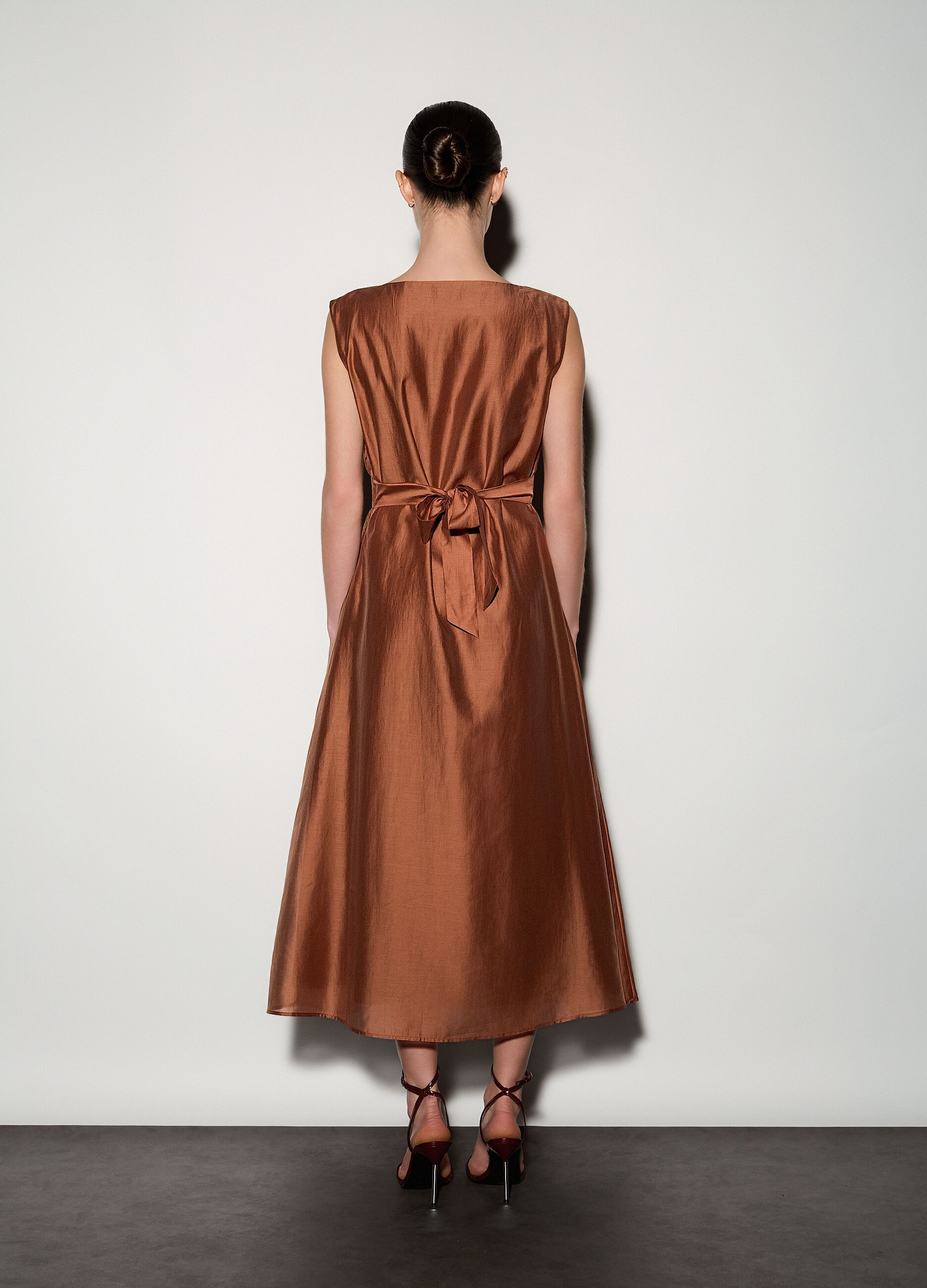 Abito lungo in raso donna_2