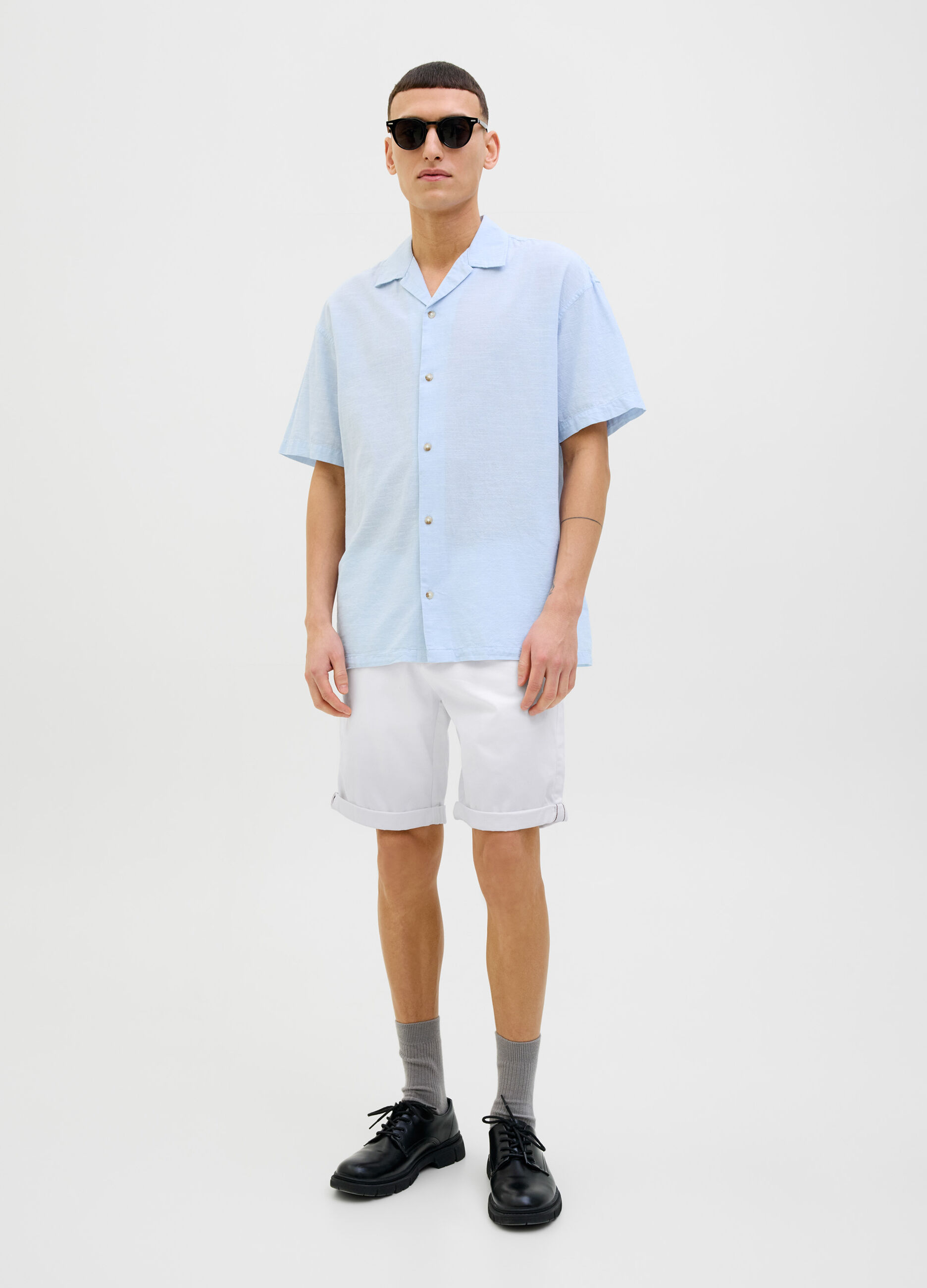 Bermuda slim fit in cotone uomo_0