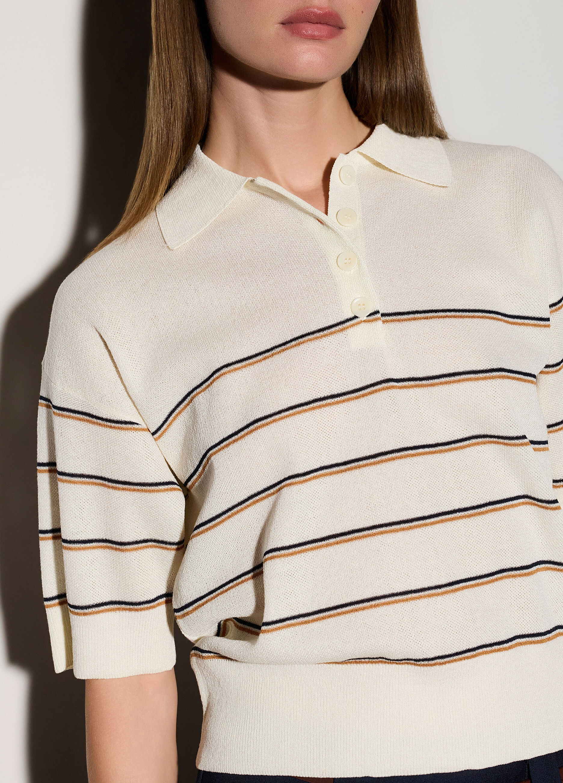 Polo tricot rasata donna_3