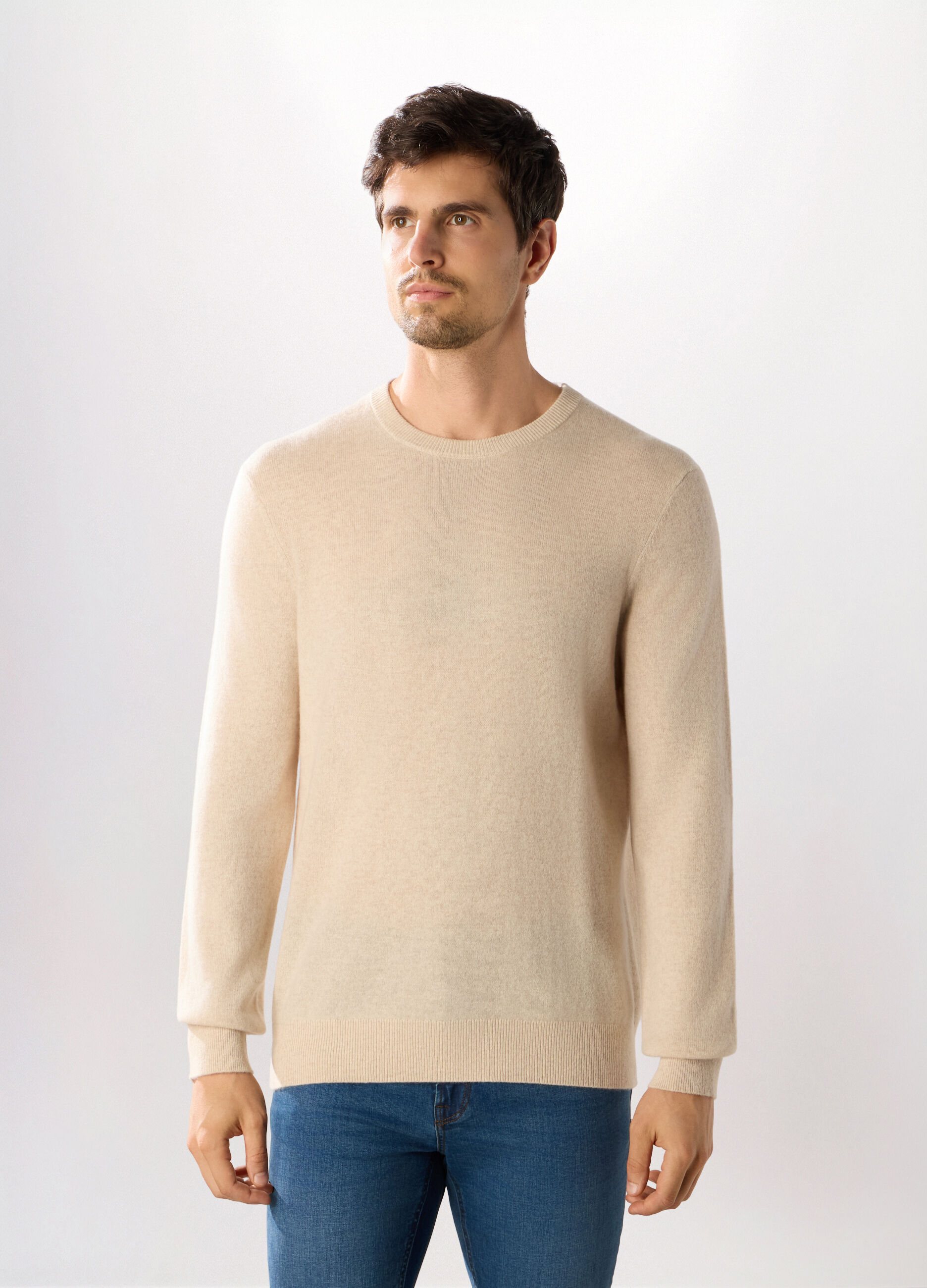 Maglione girocollo in cashmere uomo_0