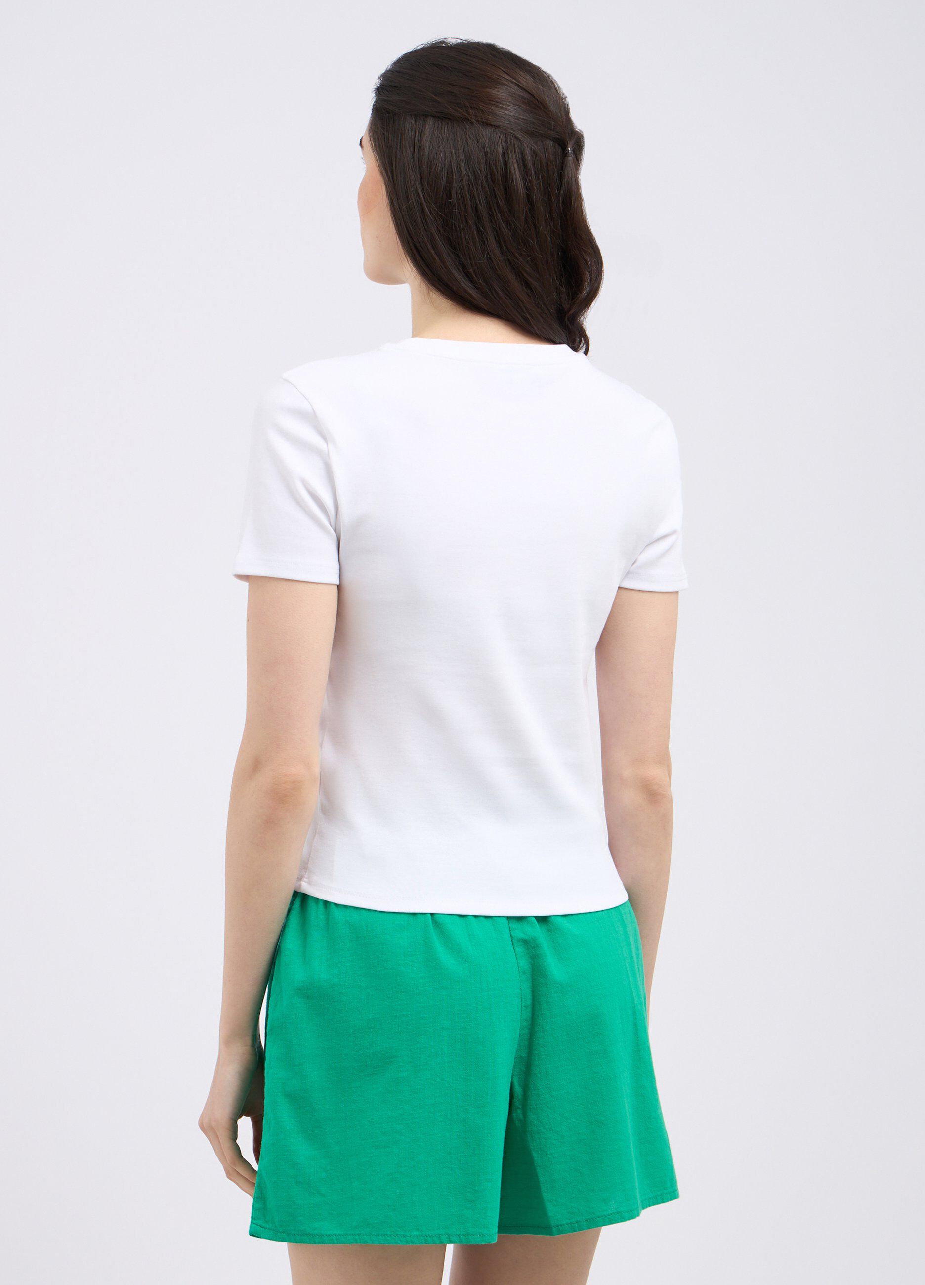 T-shirt in cotone stretch donna_1