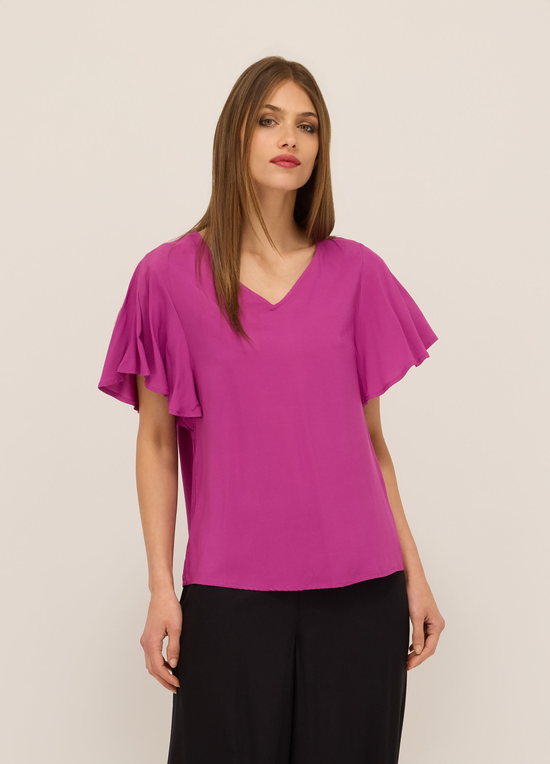 Blusa in pura viscosa donna_0