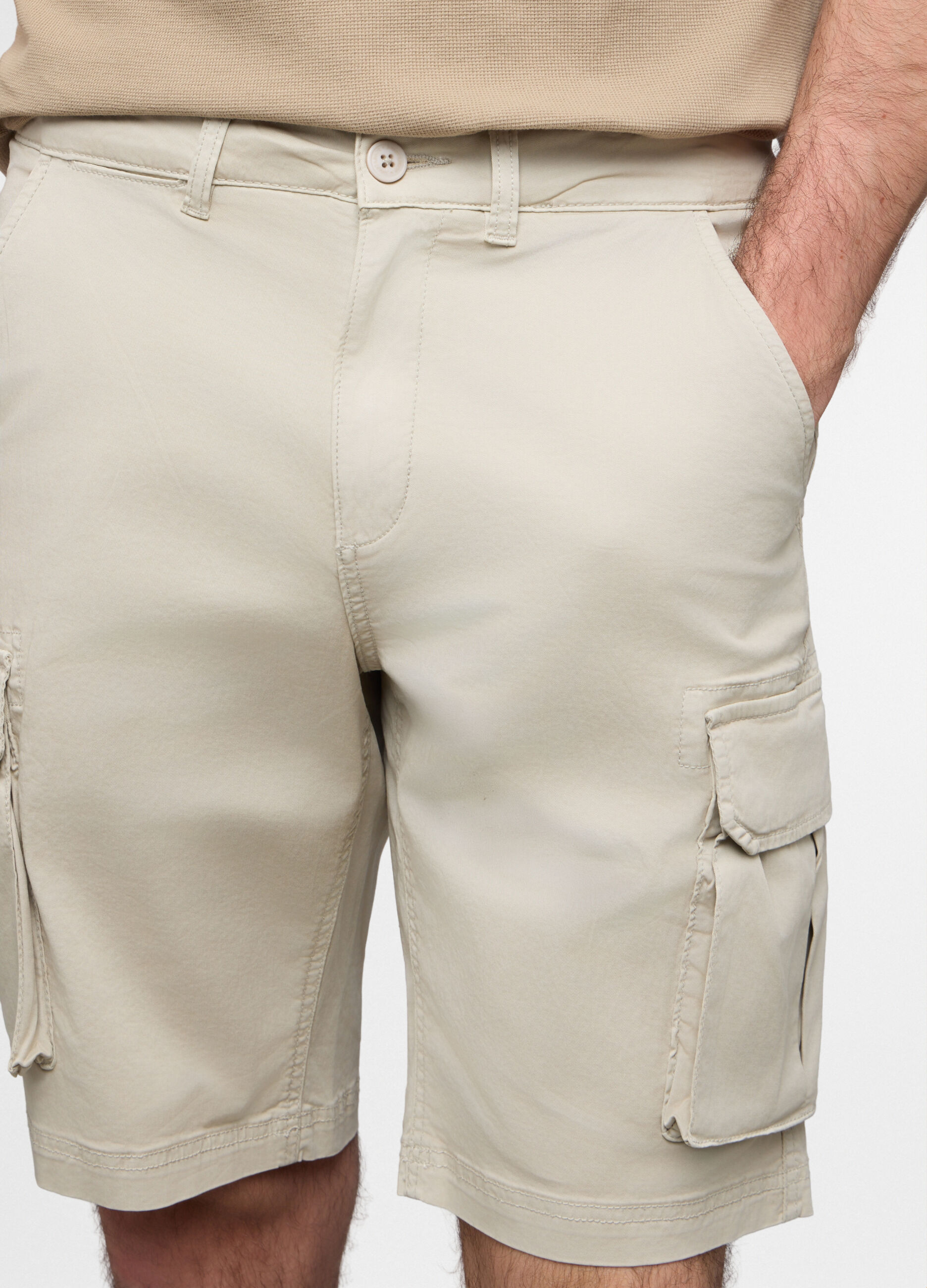 Bermuda cargo in cotone stretch uomo_2