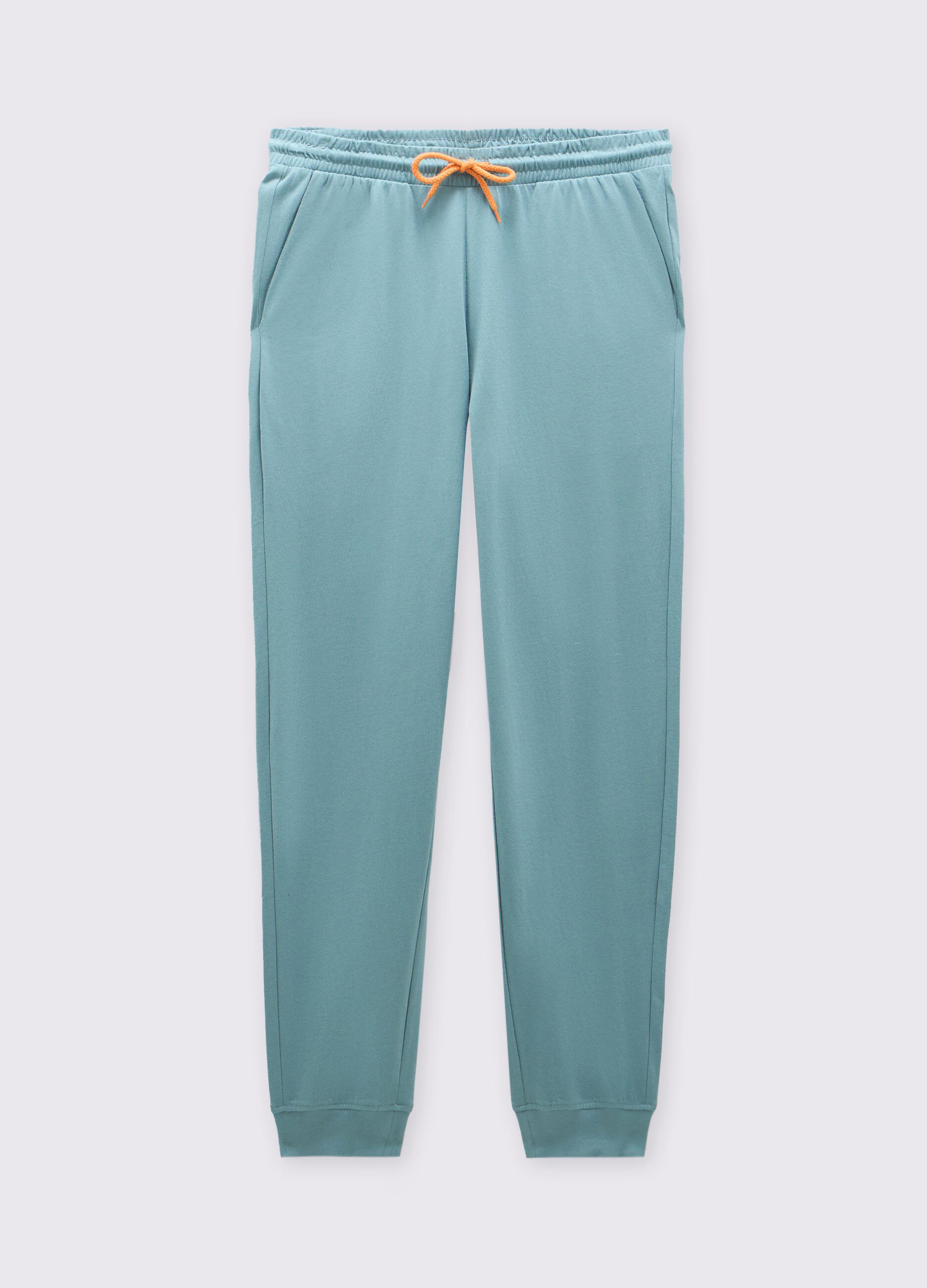 Pantalone pigiama in puro cotone jersey uomo_0