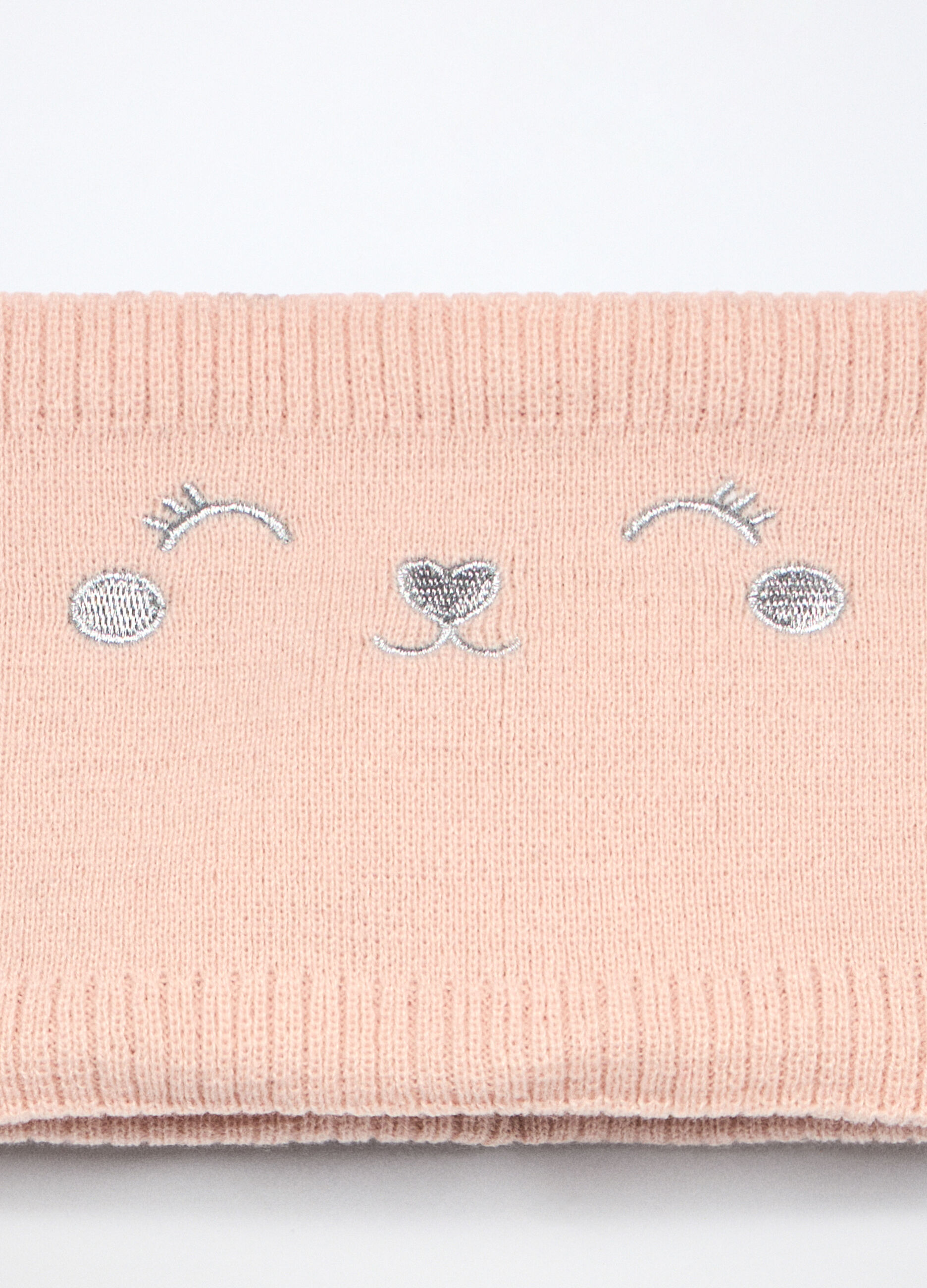 Scaldacollo tricot con ricami neonata_2