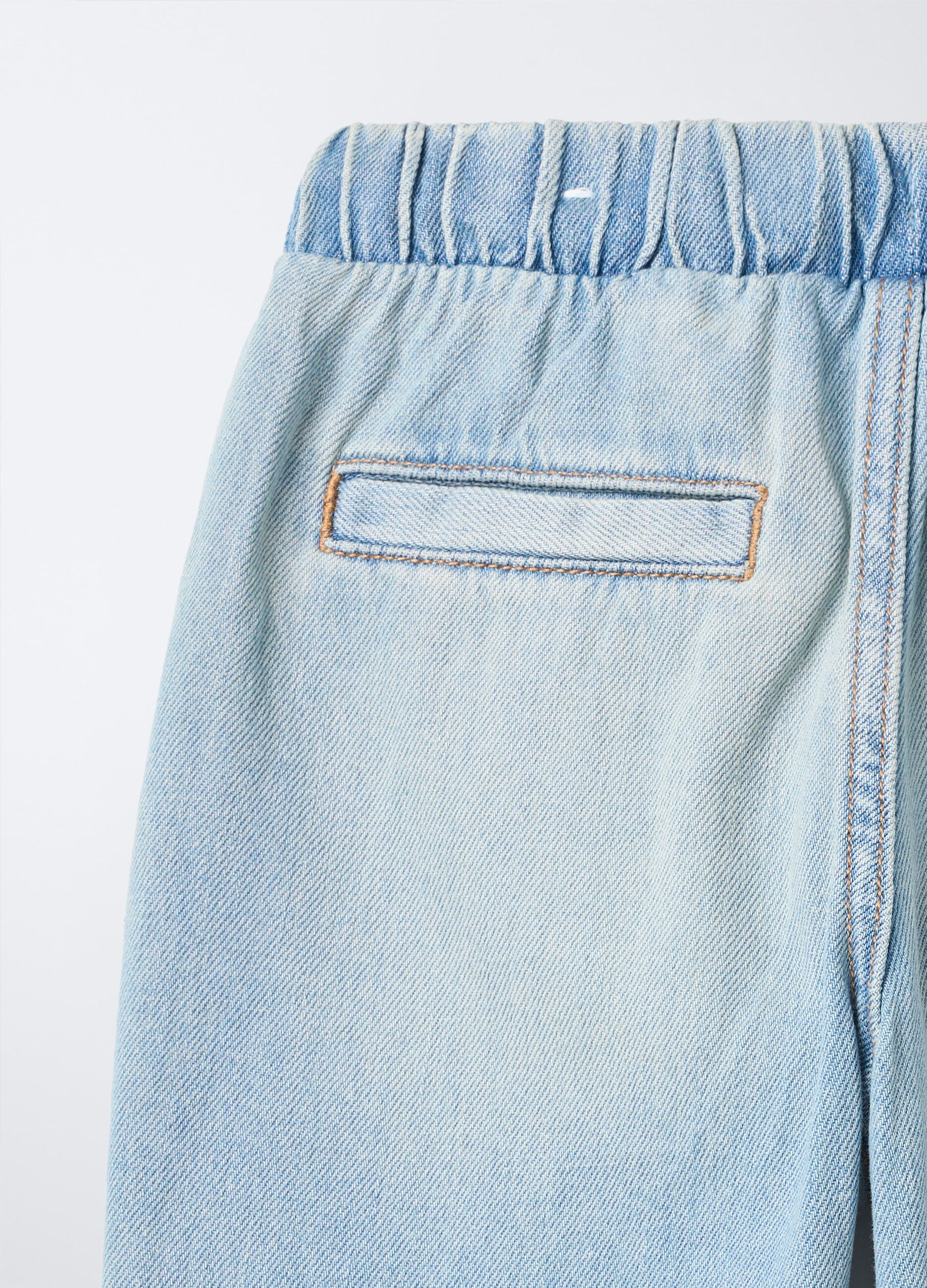 Jogger in denim di cotone misto viscosa Relaxed Fit bambino_3