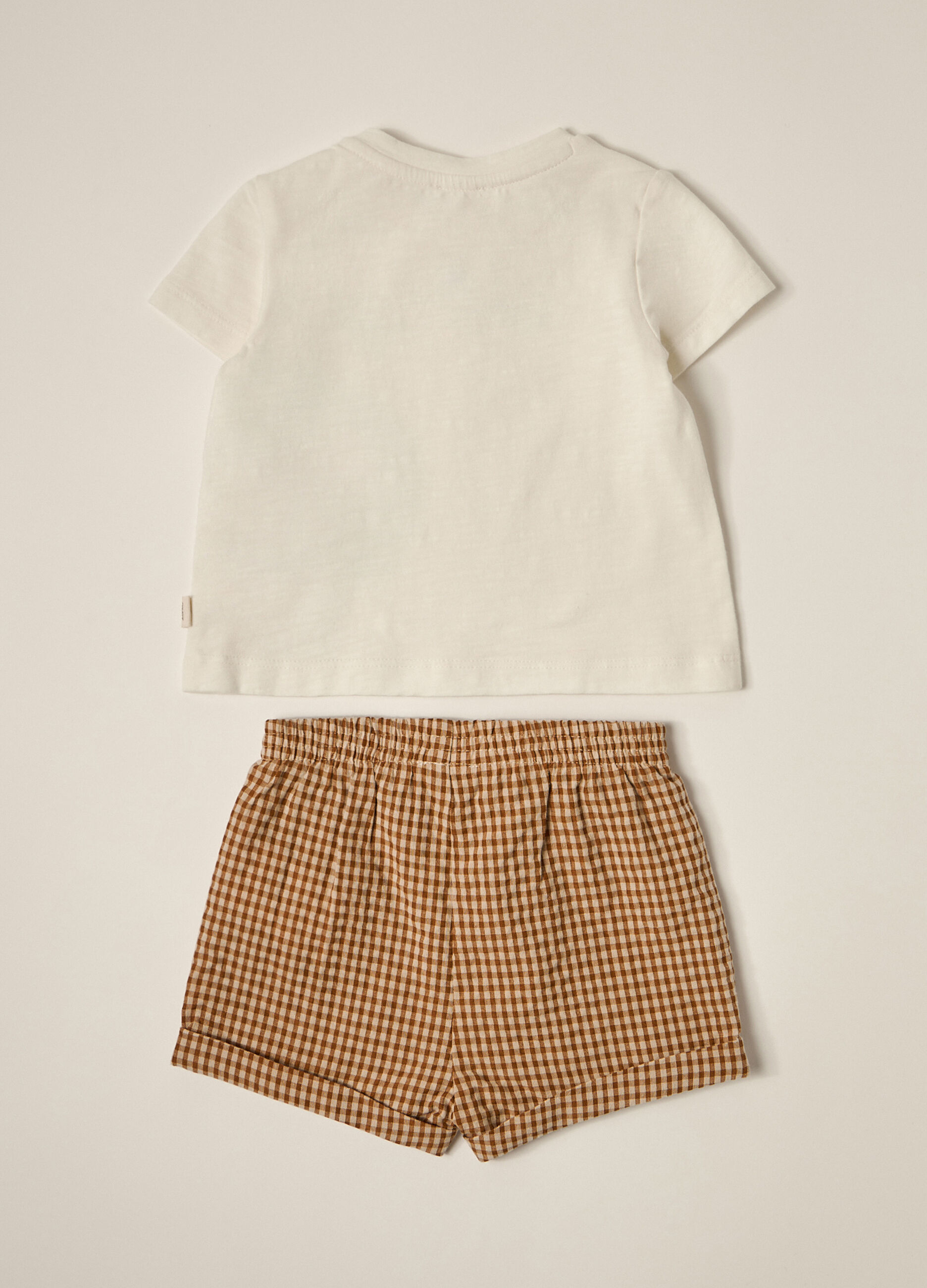 Set t-shirt e shorts in cotone stretch IANA neonato_2