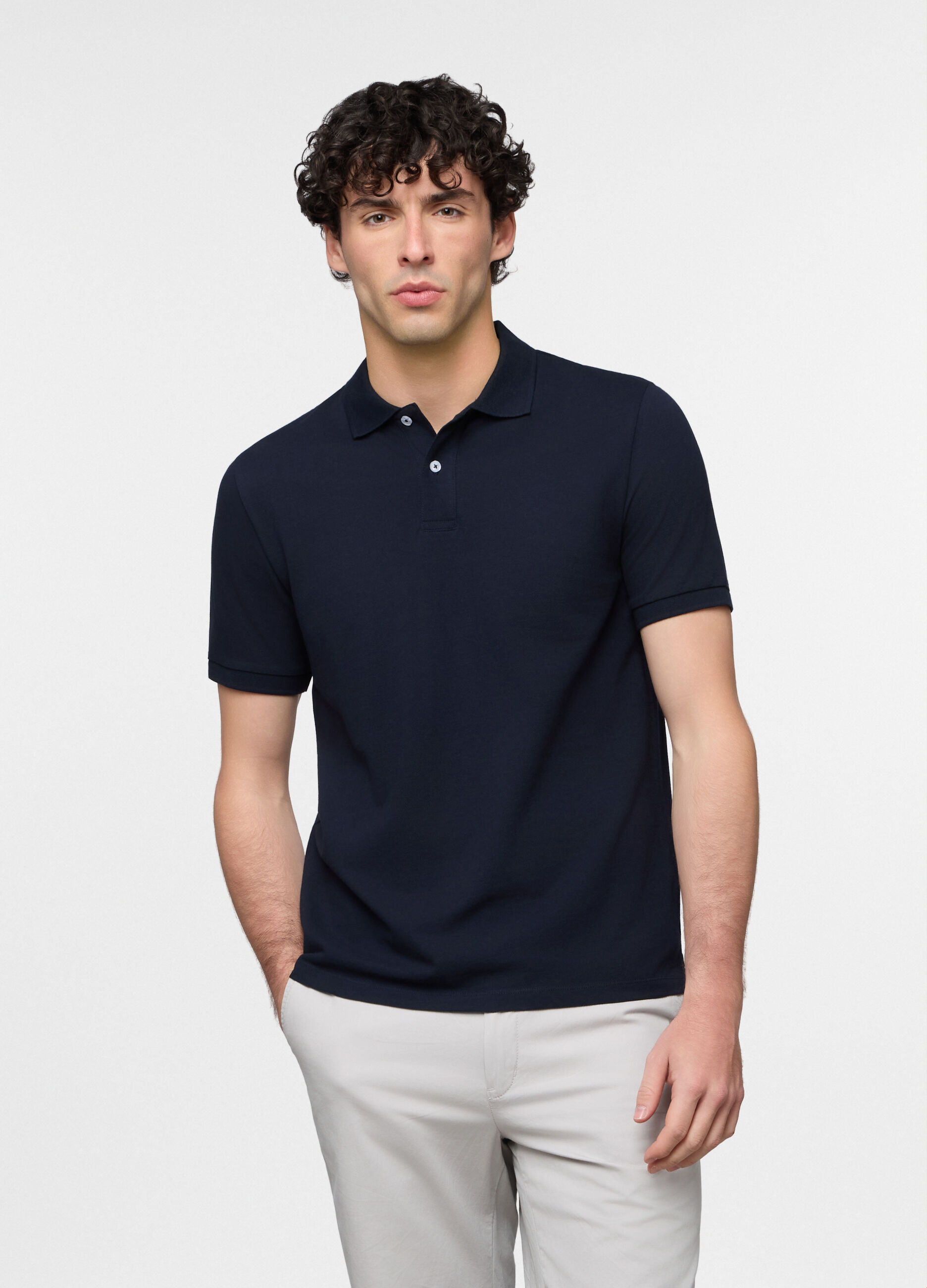 Polo in piquet di cotone uomo_0