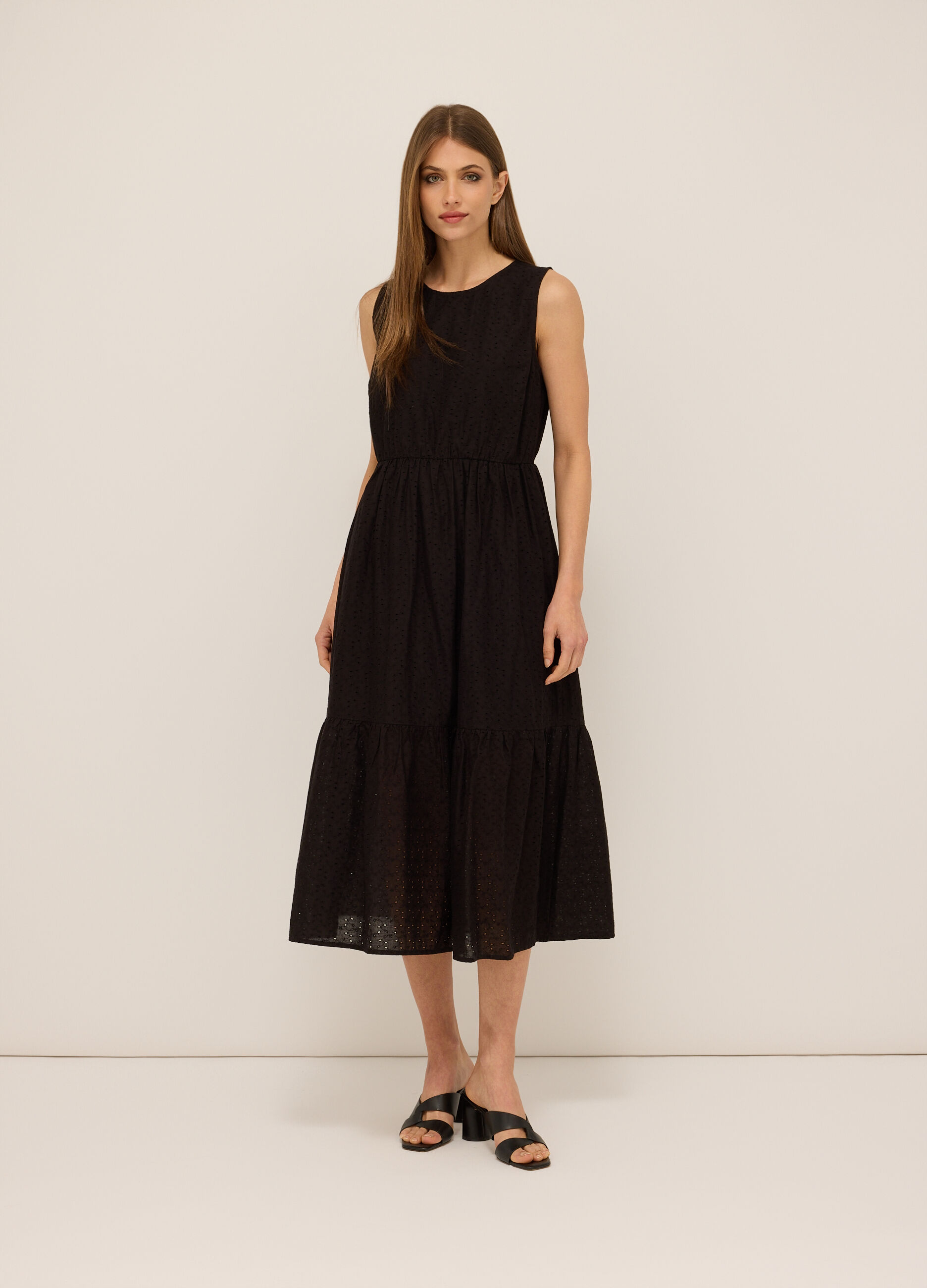 Abito lungo in puro cotone donna_0