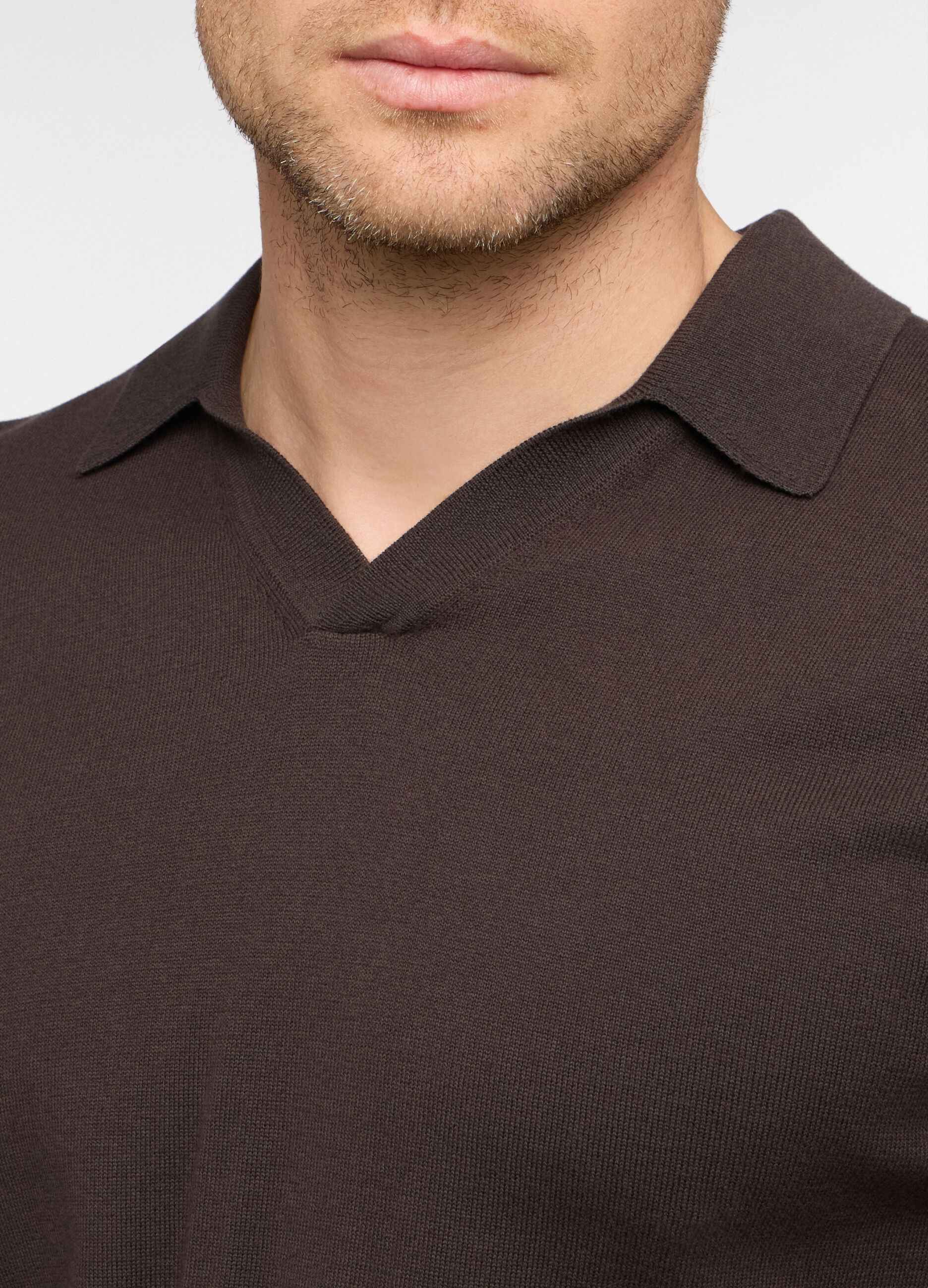 Polo a maniche corte in maglia di cotone uomo_2