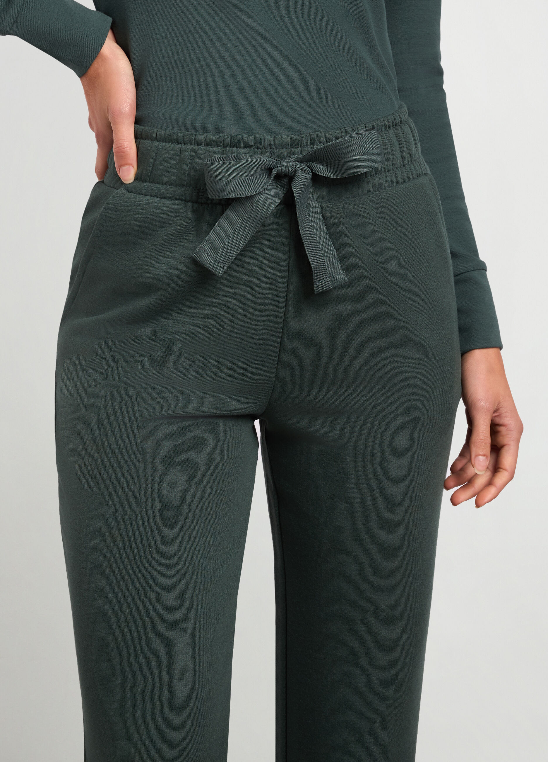 Joggers in felpa di puro cotone donna_2