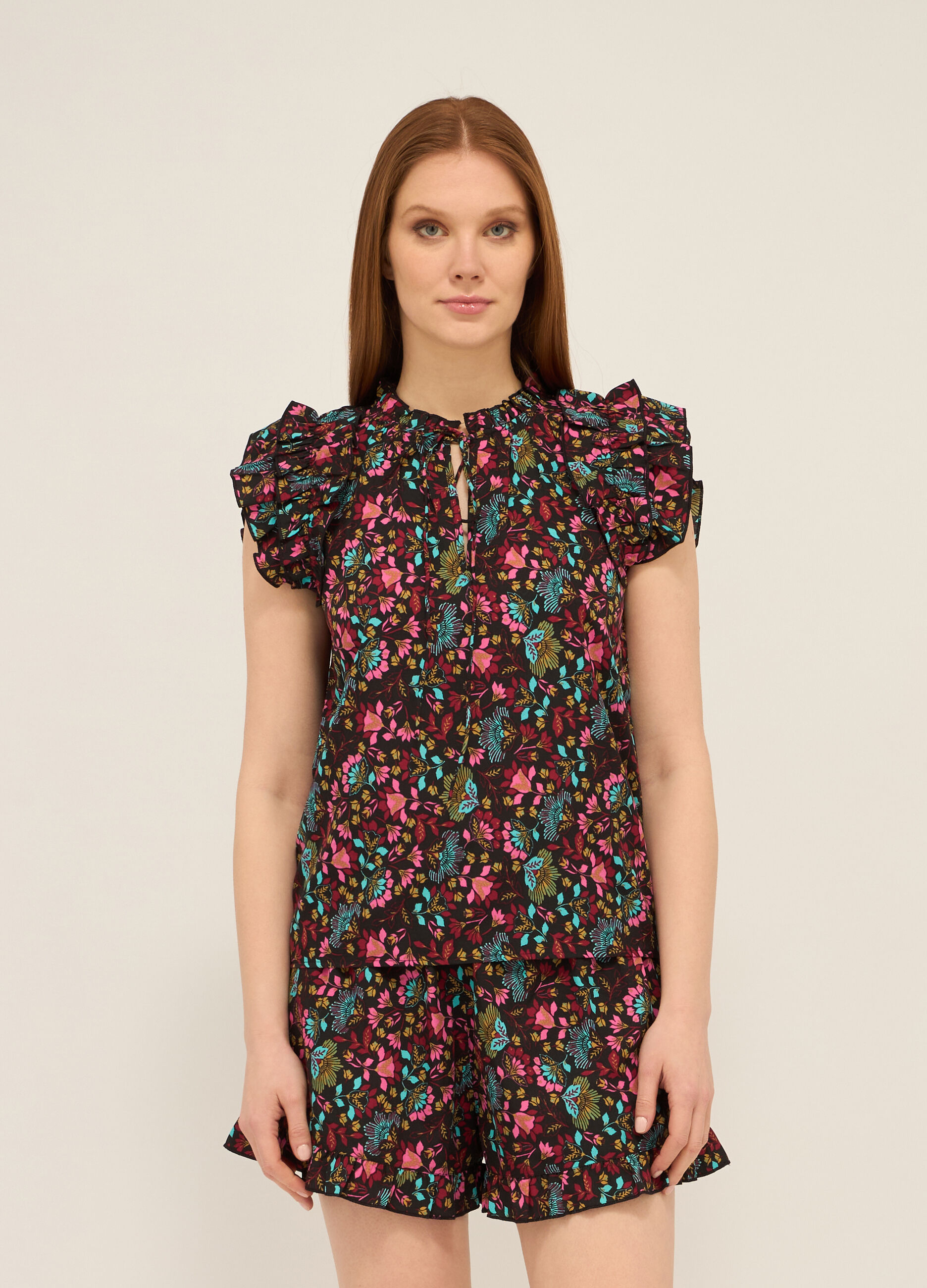 Blusa in american crepe donna_0