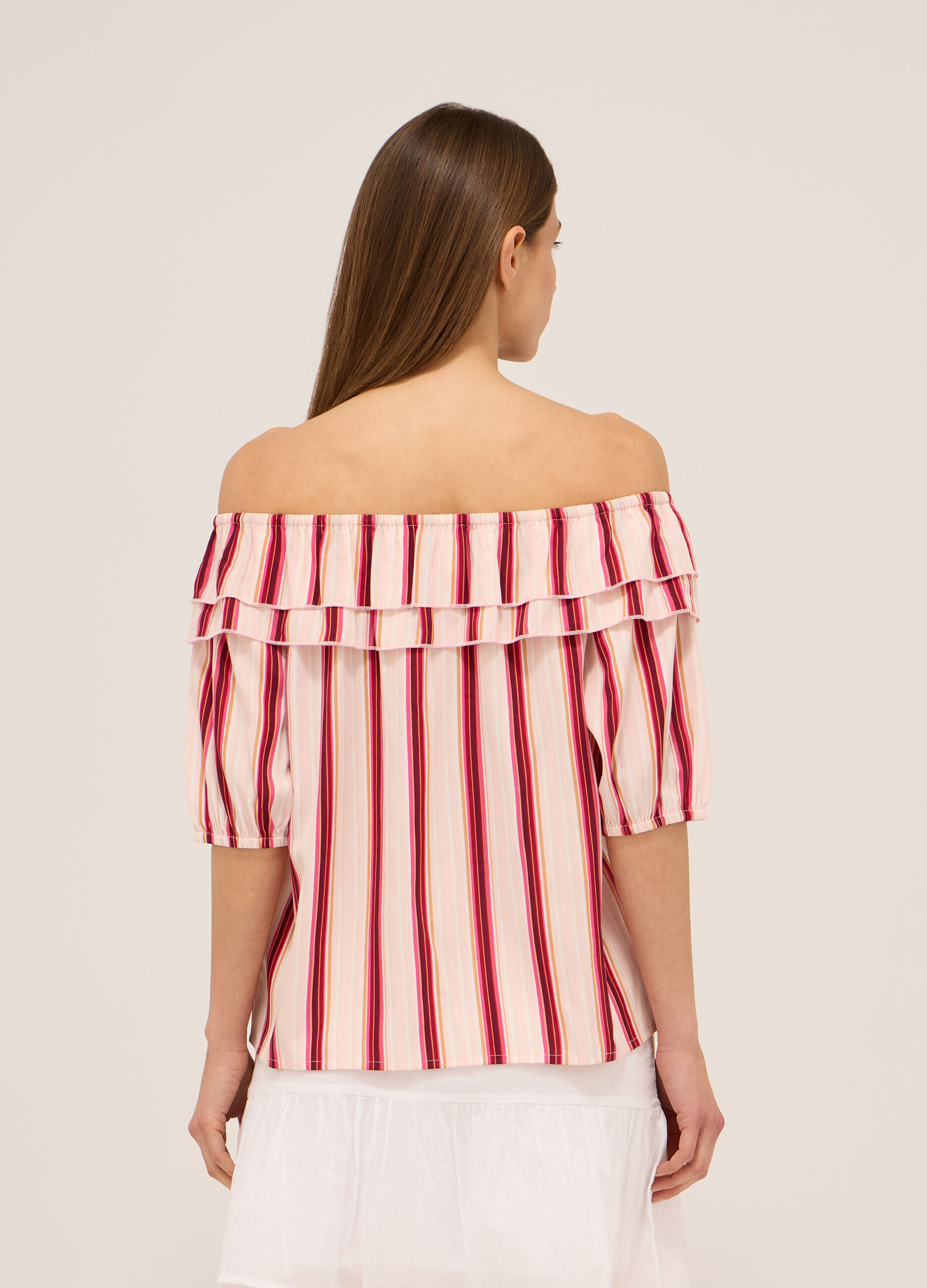 Blusa crepe con stampa donna_1