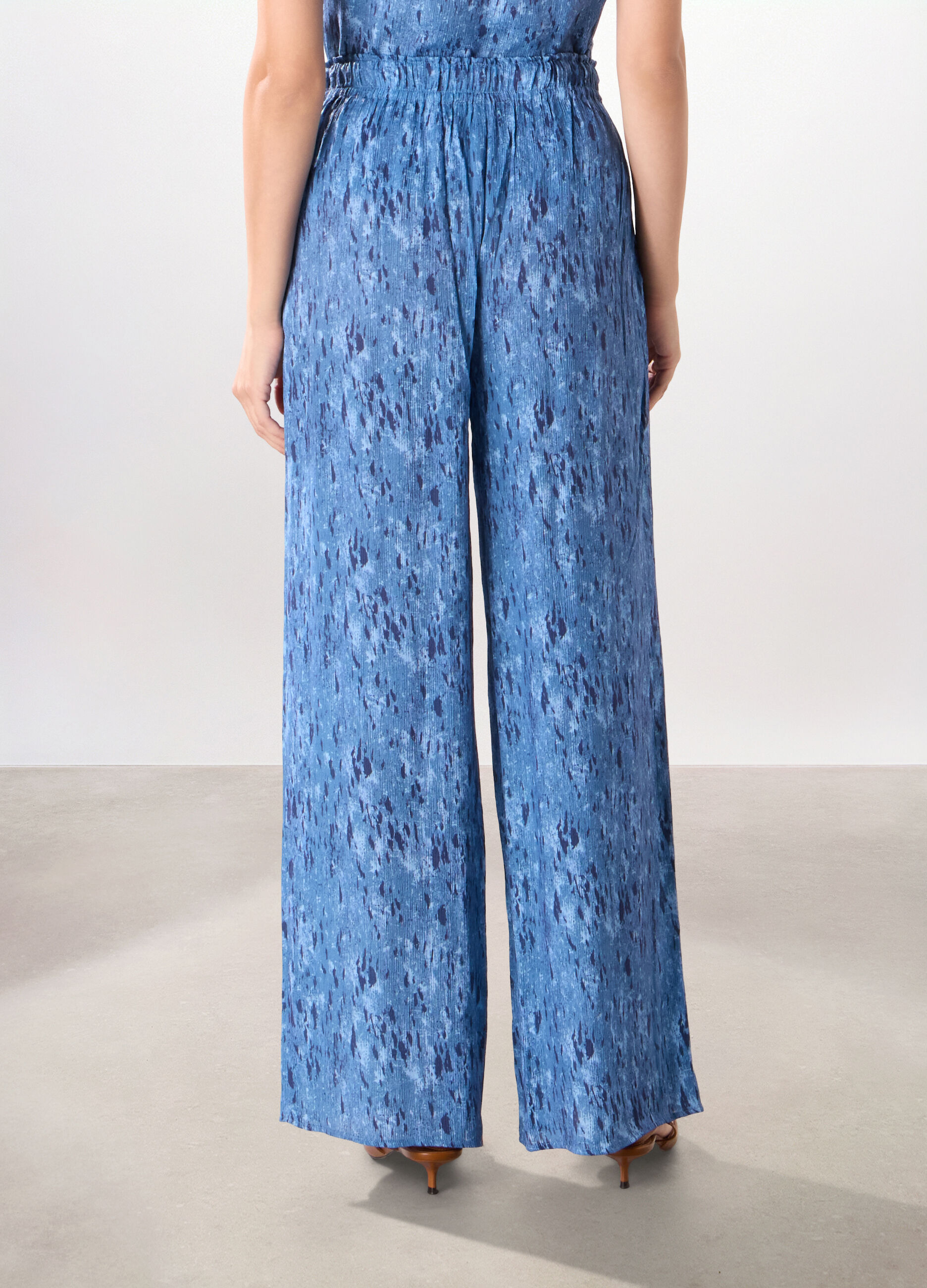 Pantaloni in misto viscosa donna_1