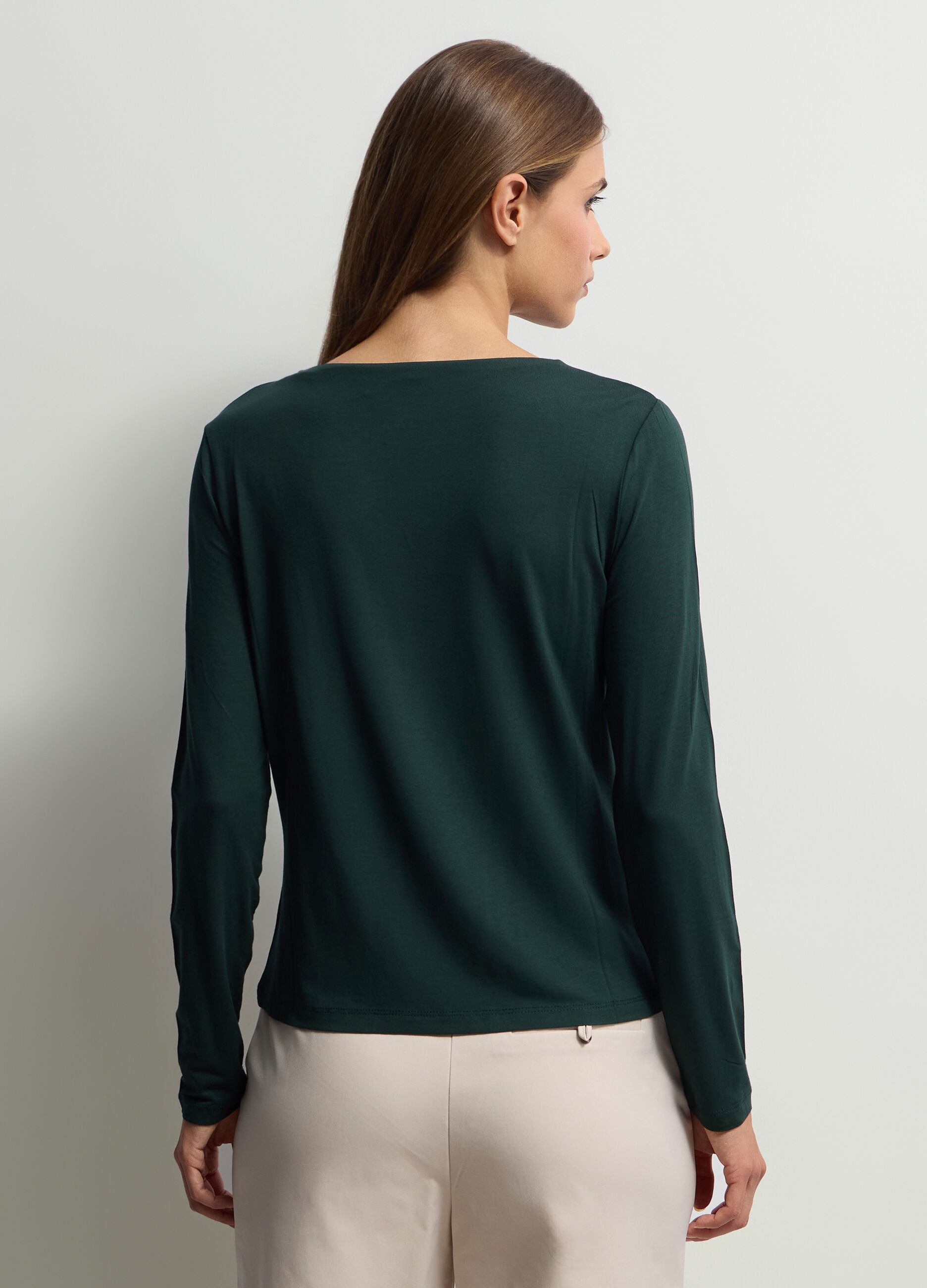 T-shirt girocollo stretch donna_1