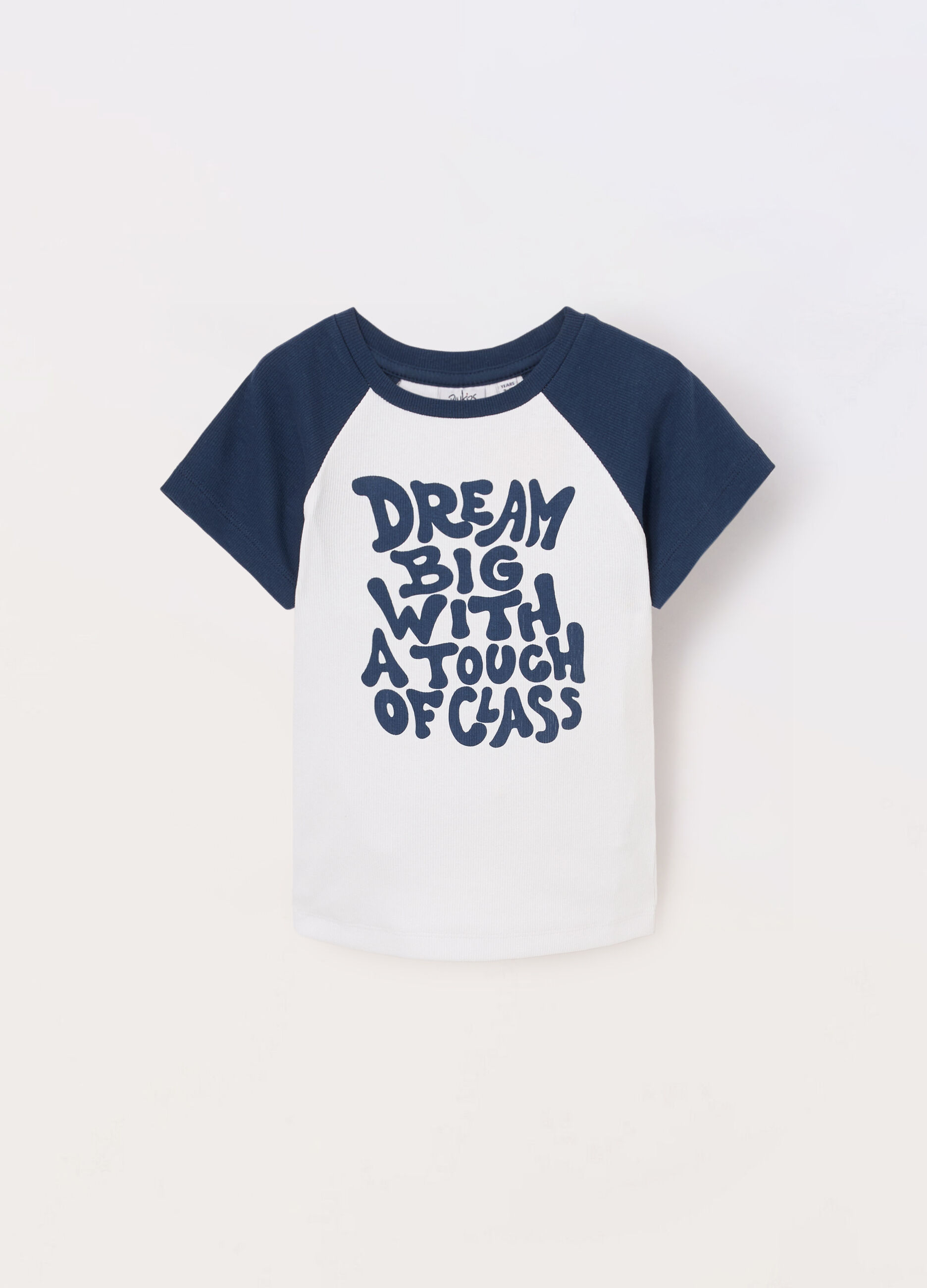 T-shirt in costina di cotone stretch ragazza_0