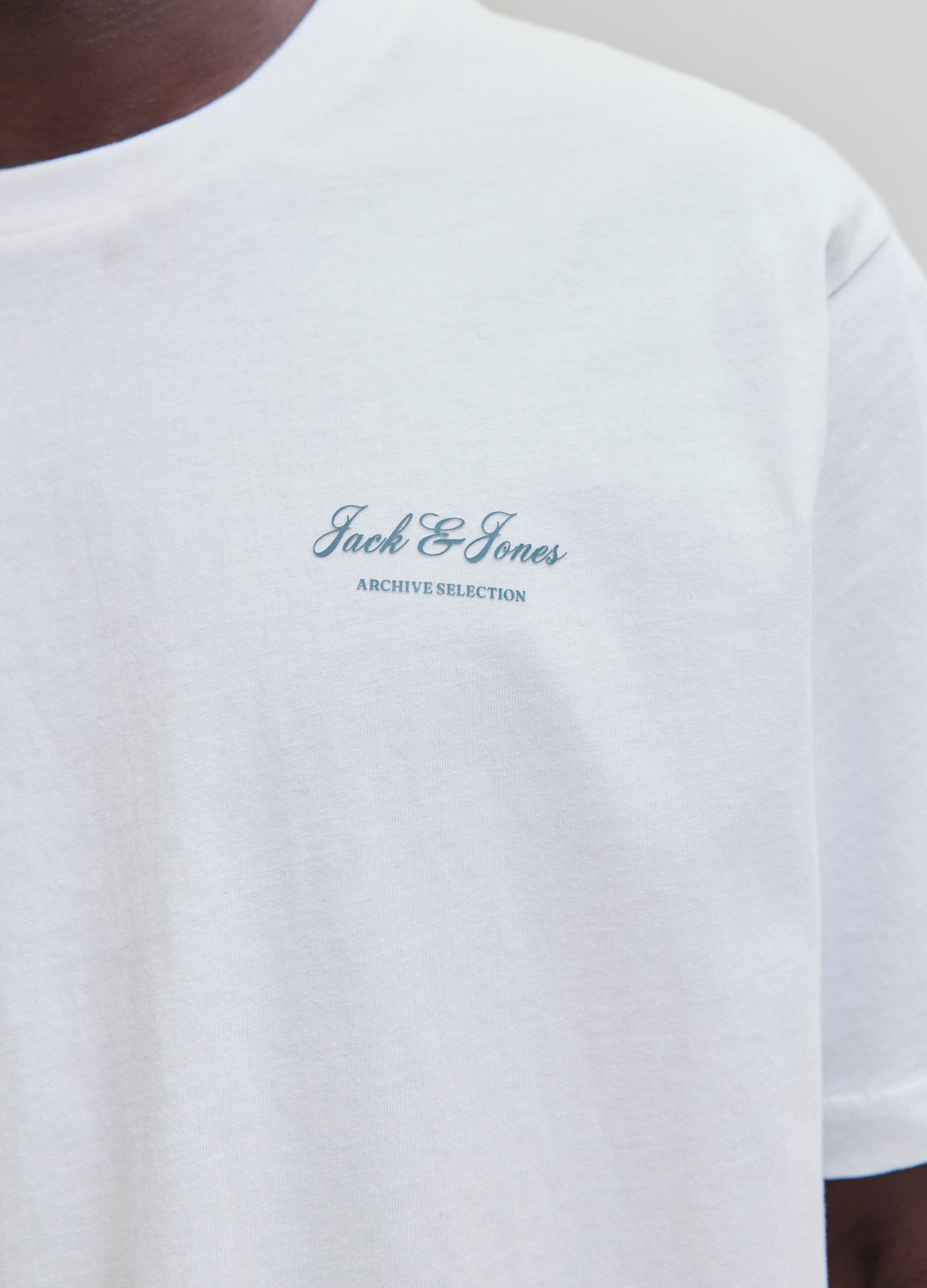 T-shirt loose fit con scritta uomo_4