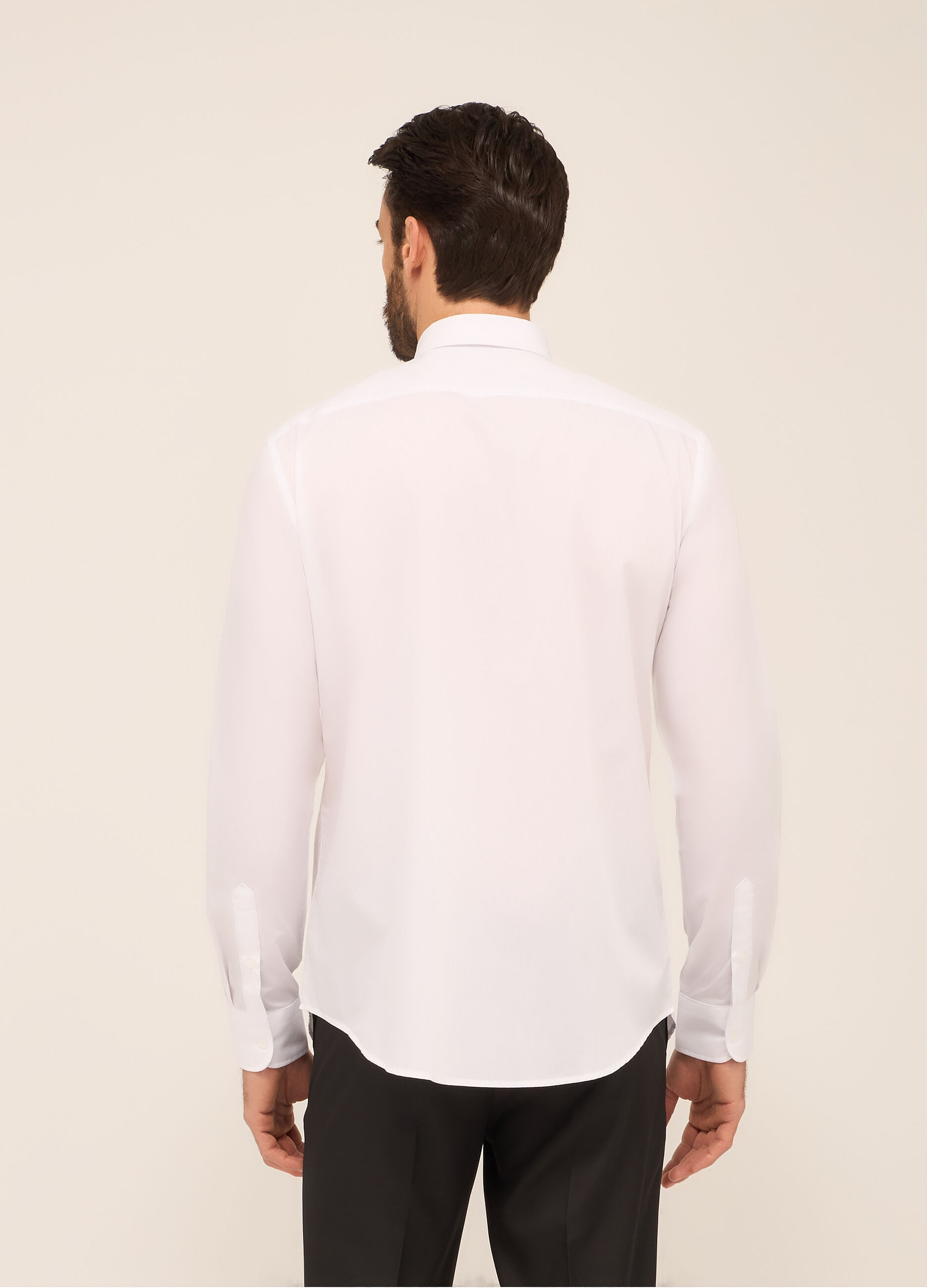Camicia regular fit in misto cotone uomo_1