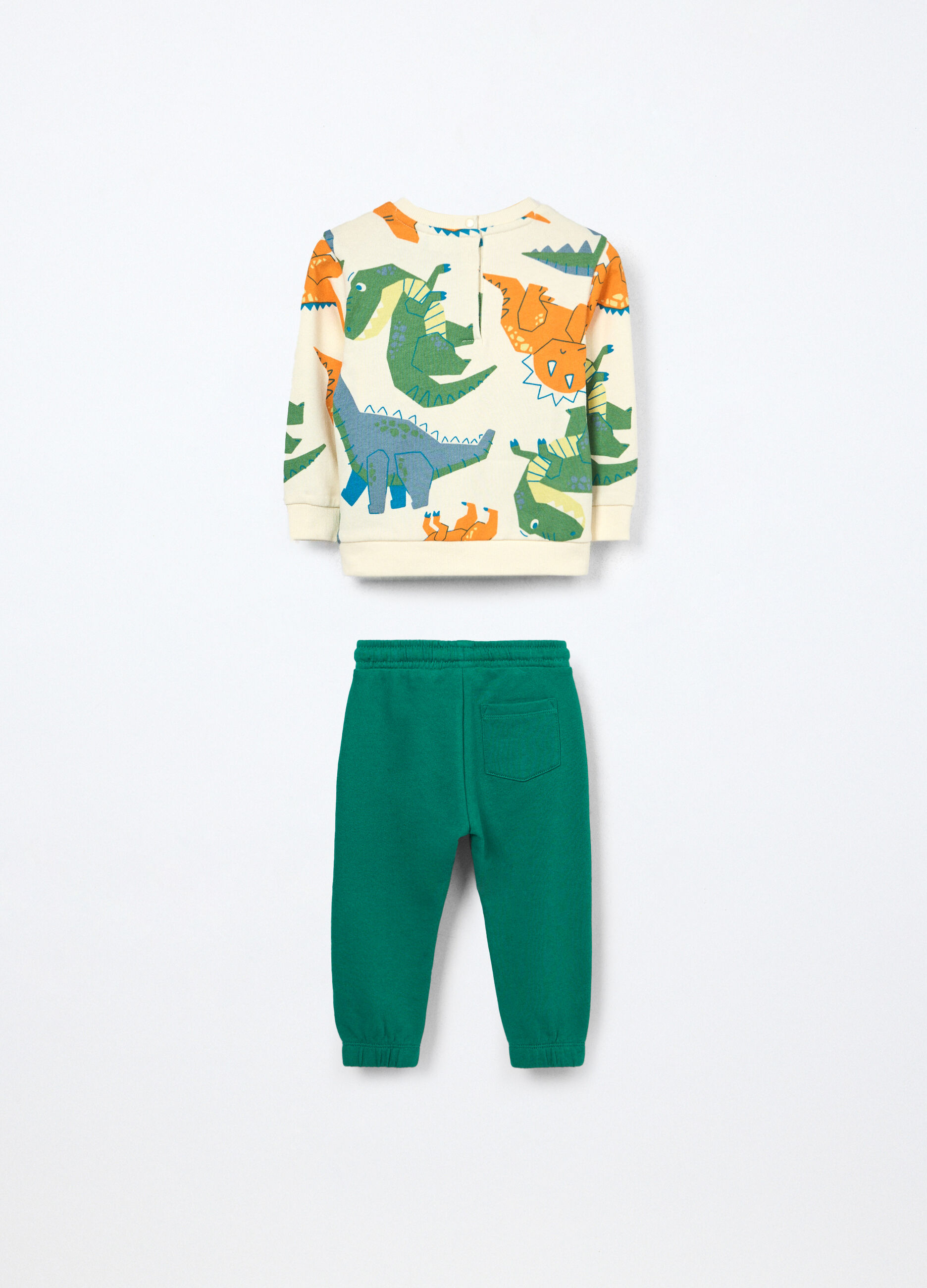 Jogging set in french terry di puro cotone neonato_1