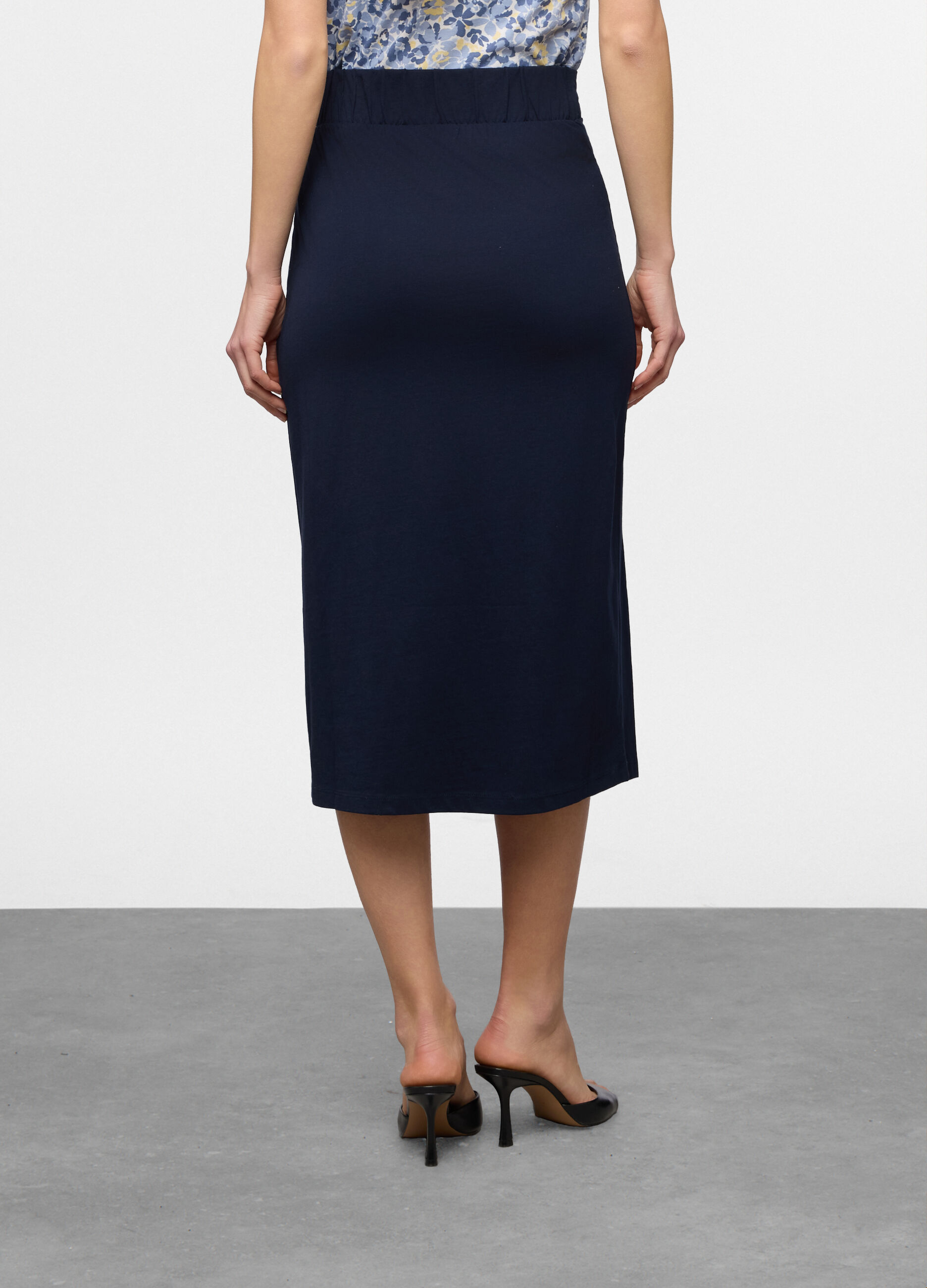 Gonna lunga in jersey di puro cotone donna_1