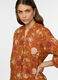 Blusa over fit con scollo a V in puro cotone voile donna_2