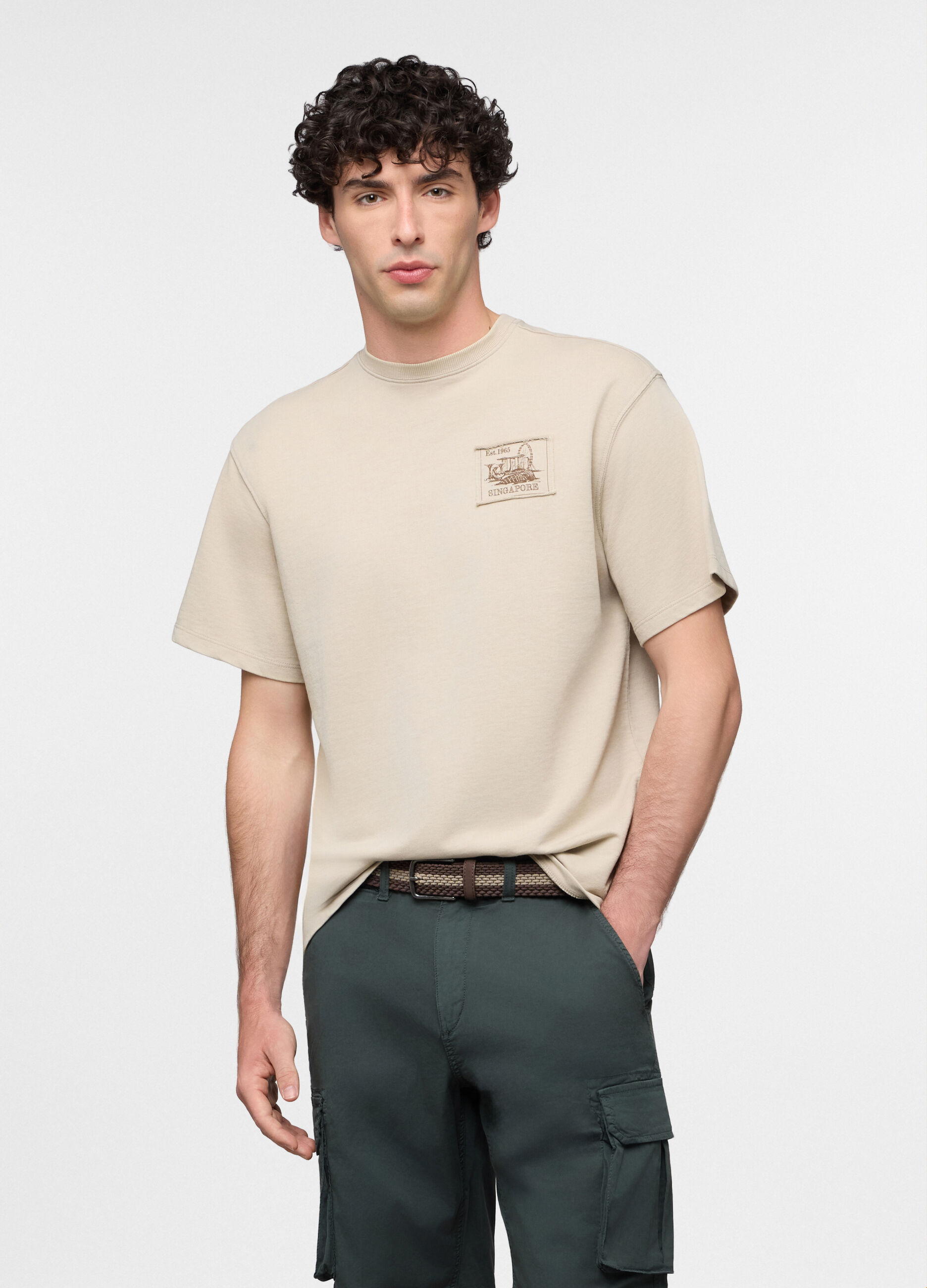 T-shirt Singapore in felpa misto cotone uomo_0