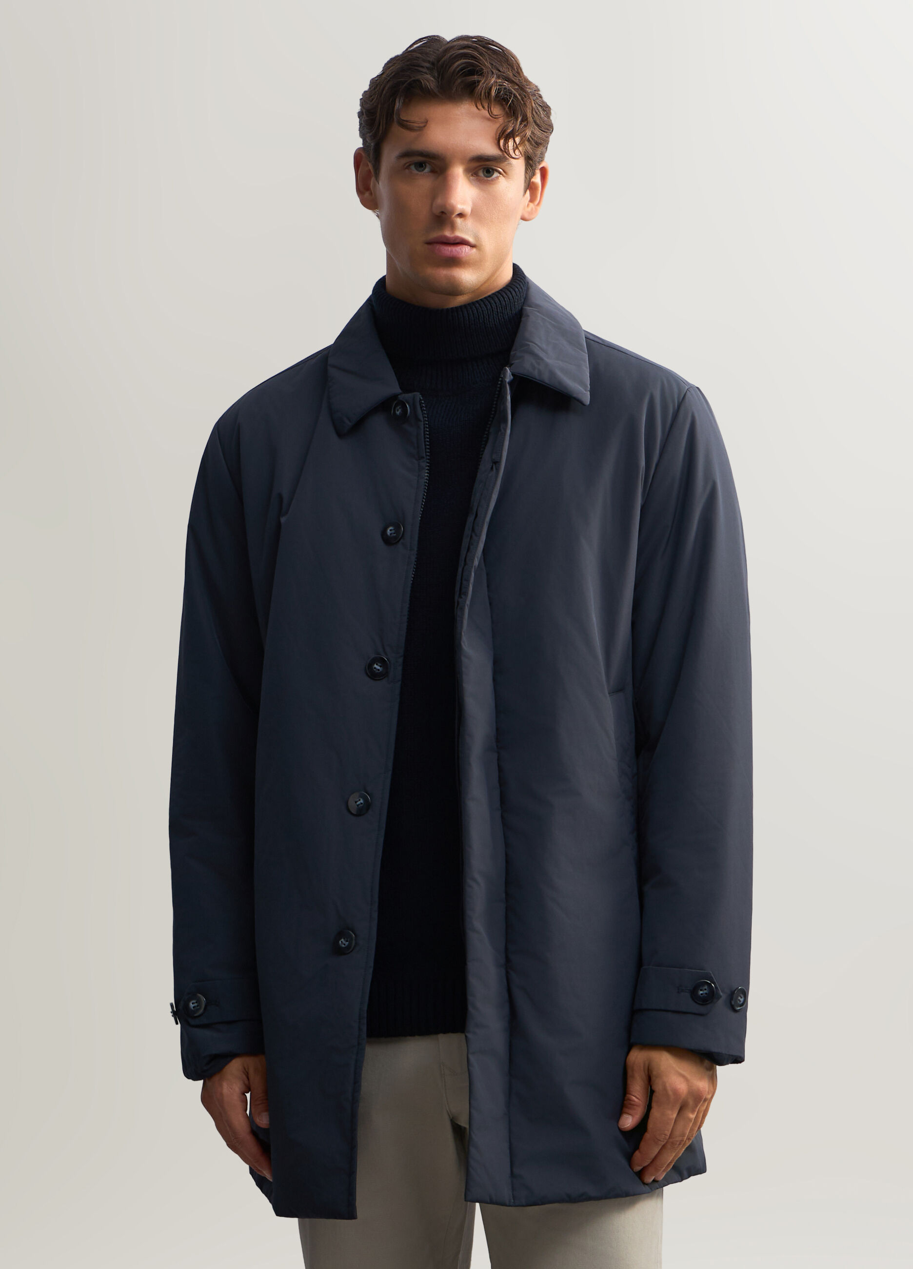 Cappotto imbottito in tessuto tecnico uomo_0