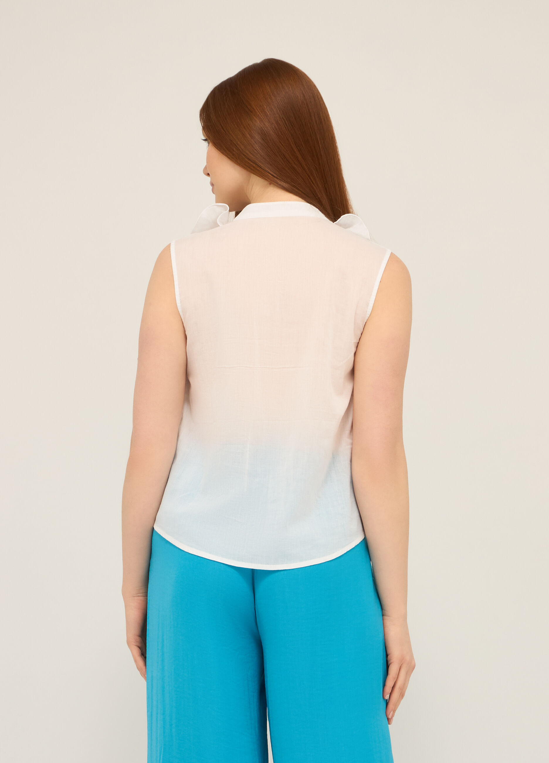 Blusa in puro cotone voile donna_1