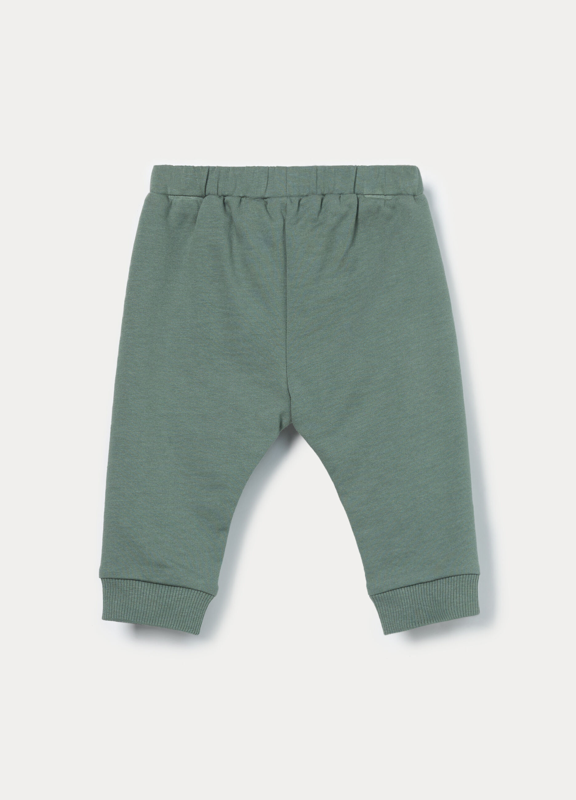 Jogger in french terry di puro cotone neonato_1
