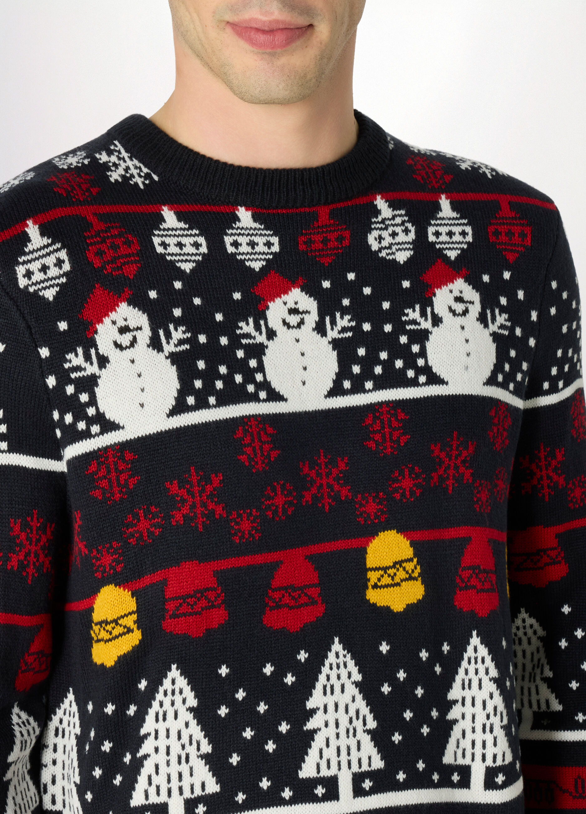 Maglione girocollo con motivo natalizio uomo_2