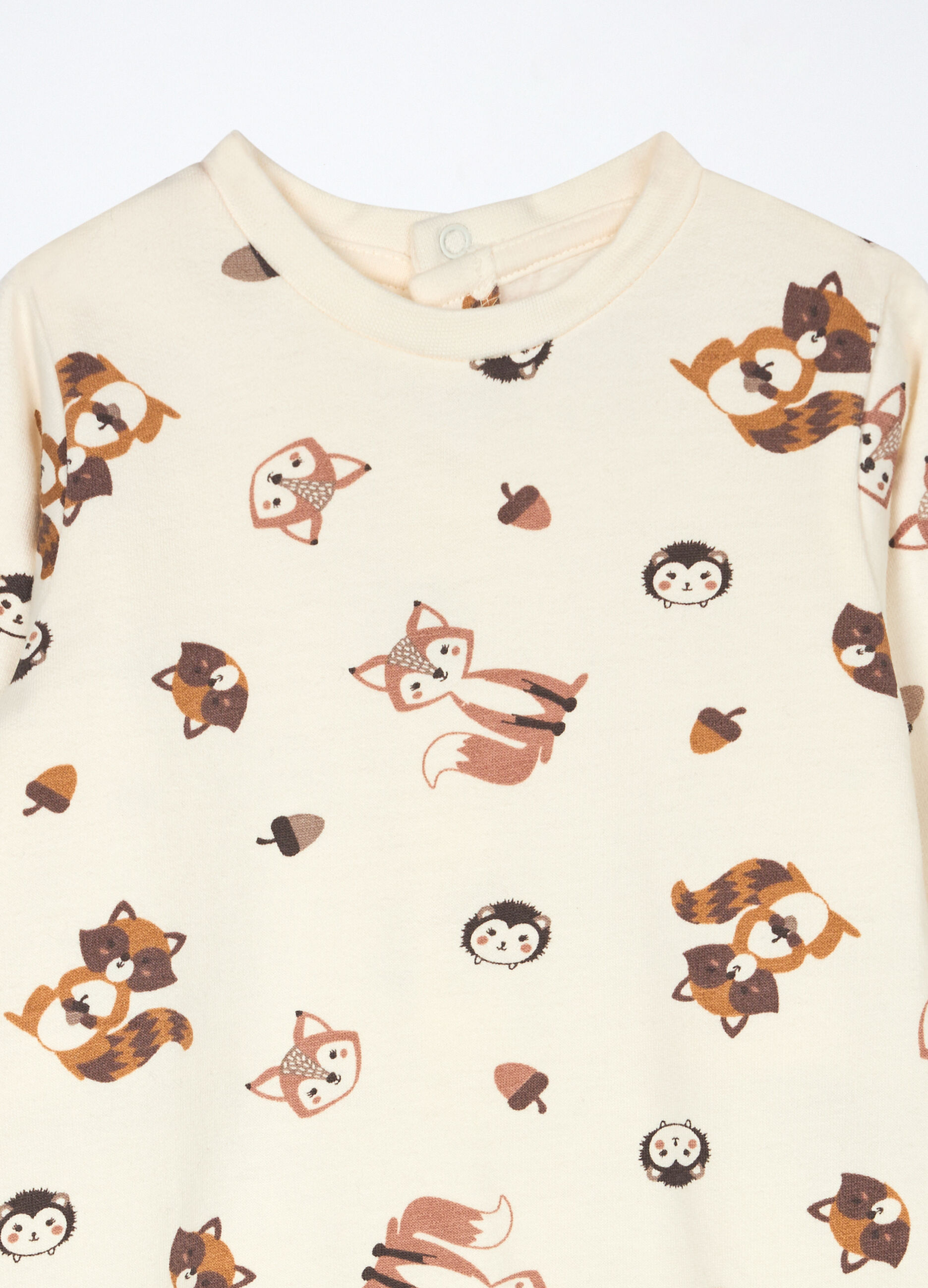 Pack 2 tutine pigiama in puro cotone fleece neonato_3