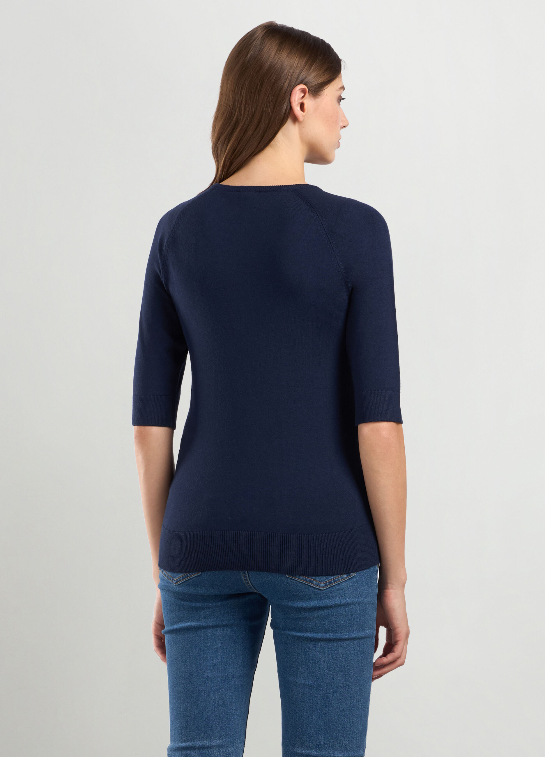 Tricot a maniche corte in misto viscosa donna_1