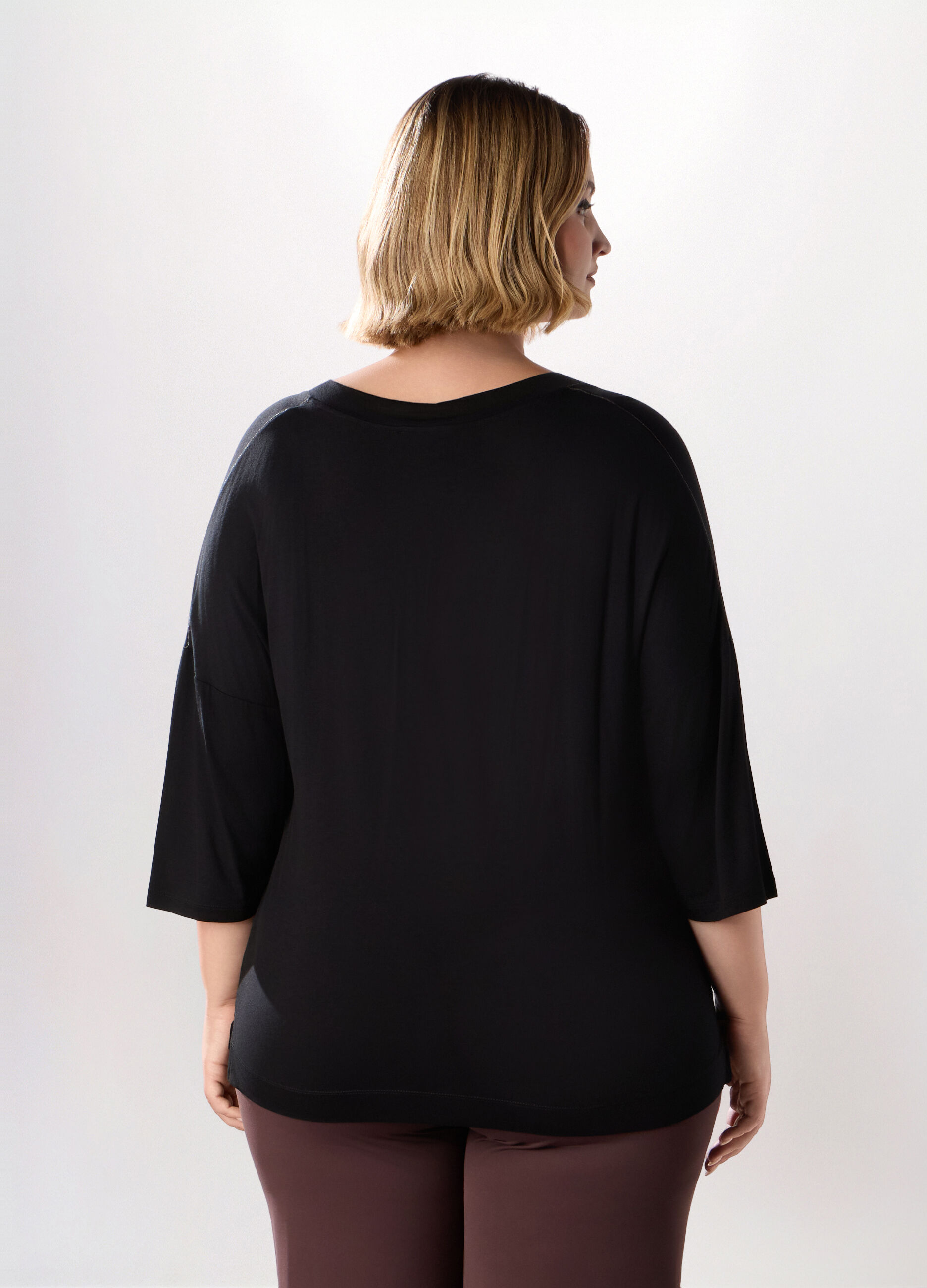 T-shirt in viscosa stretch donna curvy_1