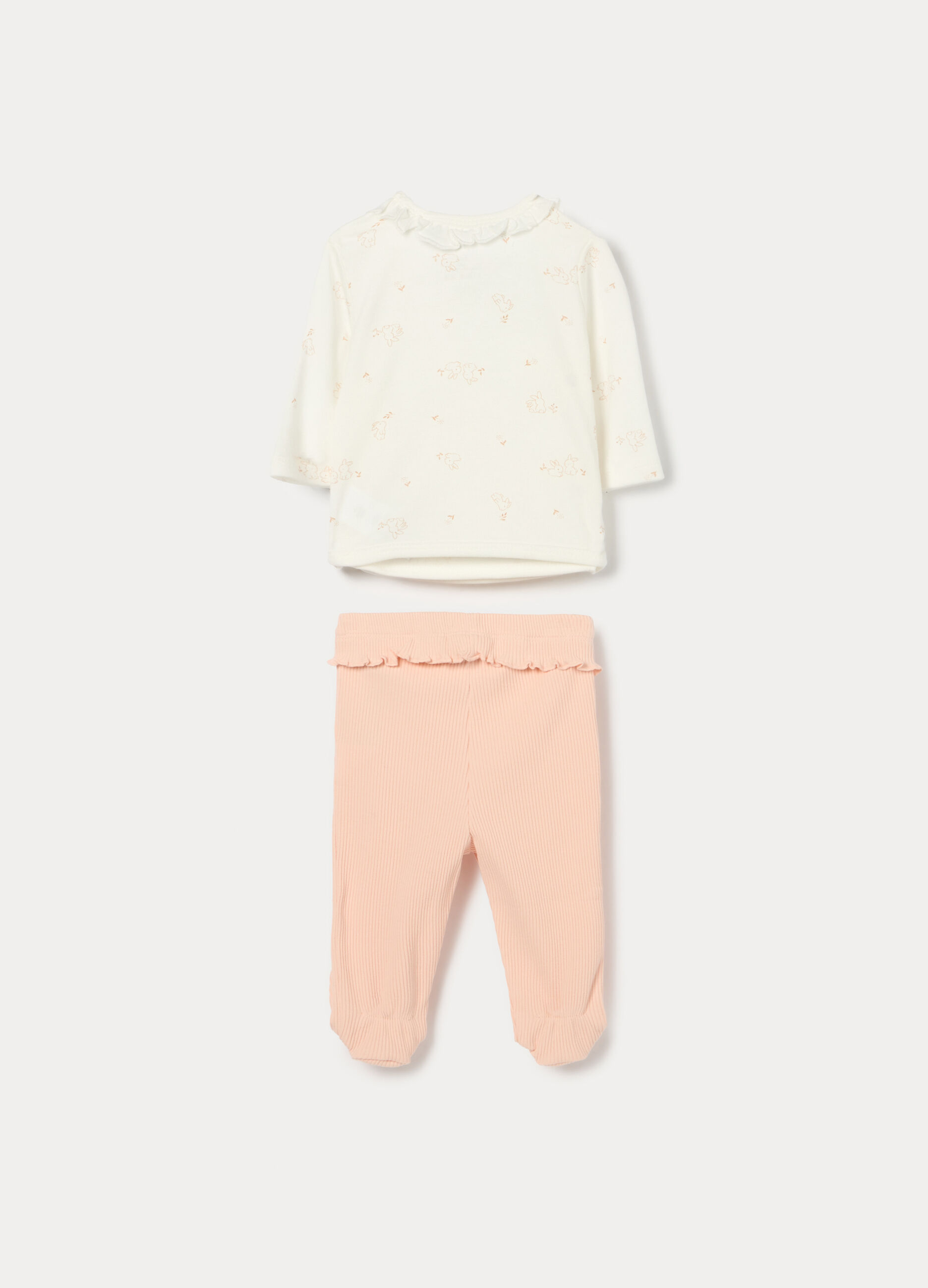 Tutina in interlock di cotone misto viscosa neonata_1