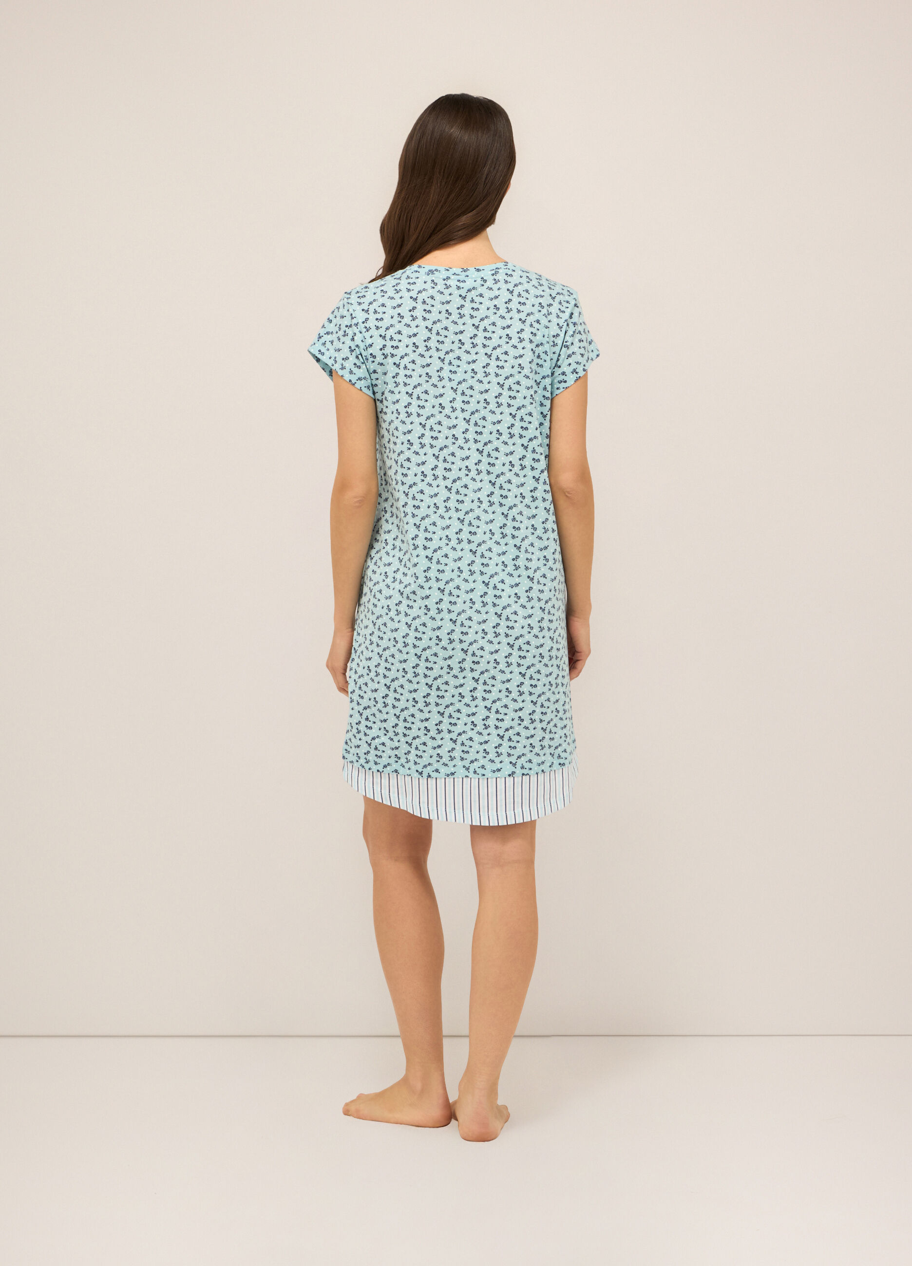 Camicia da notte in jersey di puro donna_1
