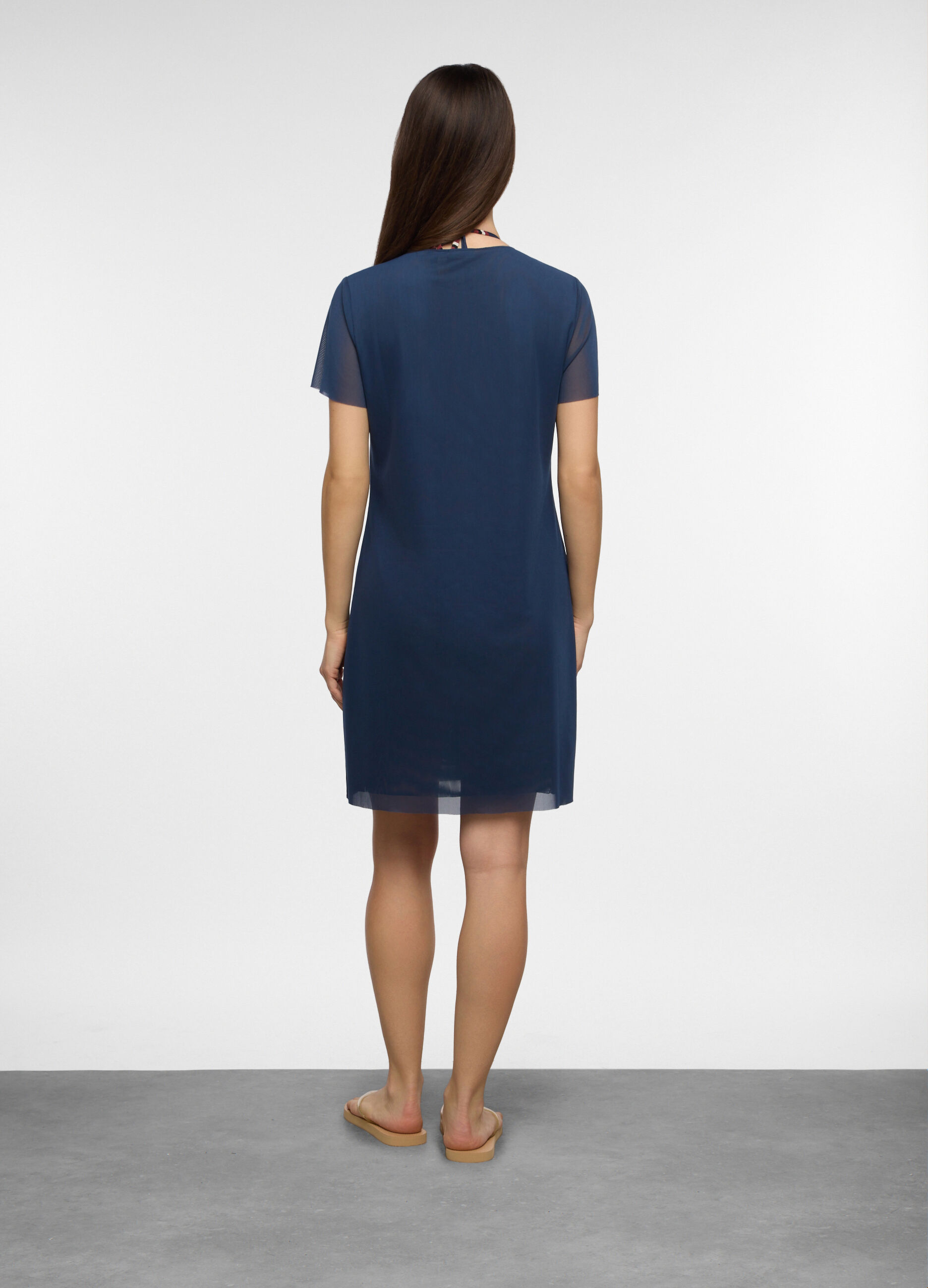 Copri costume maxi t-shirt stretch donna_1