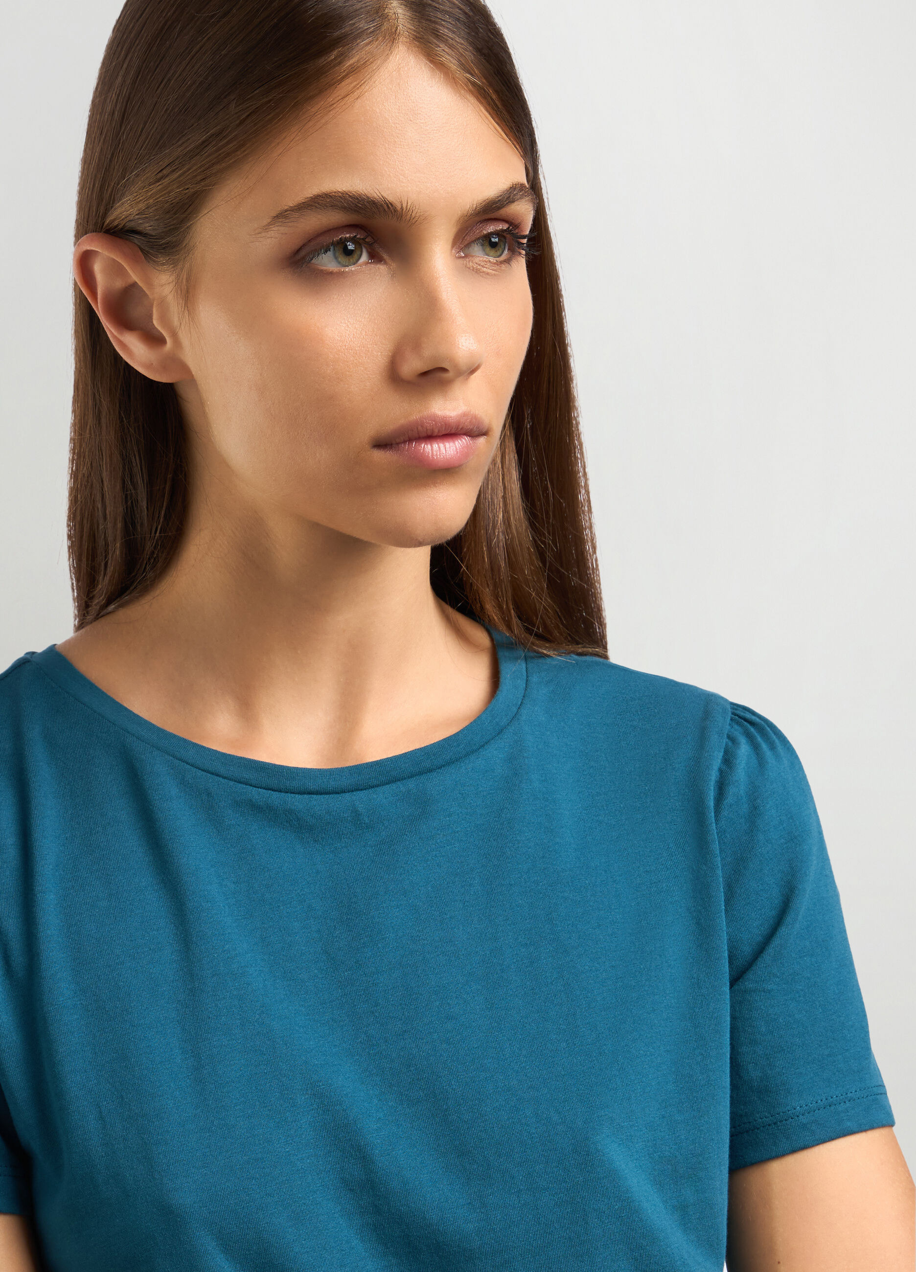 T-shirt in jersey di puro cotone donna_2
