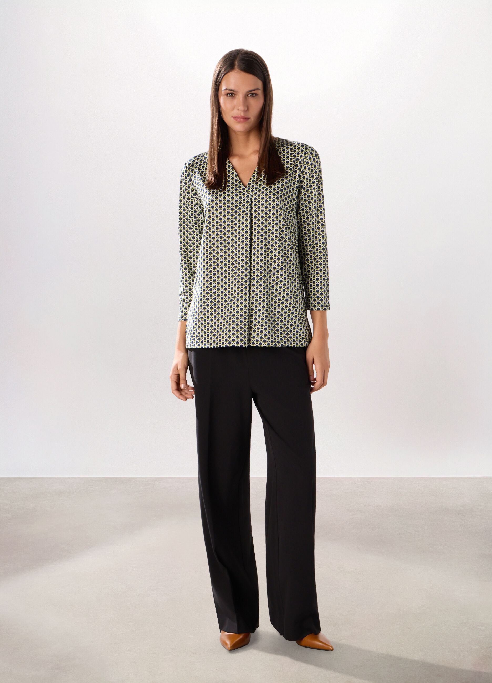 Pantaloni misto viscosa donna_0