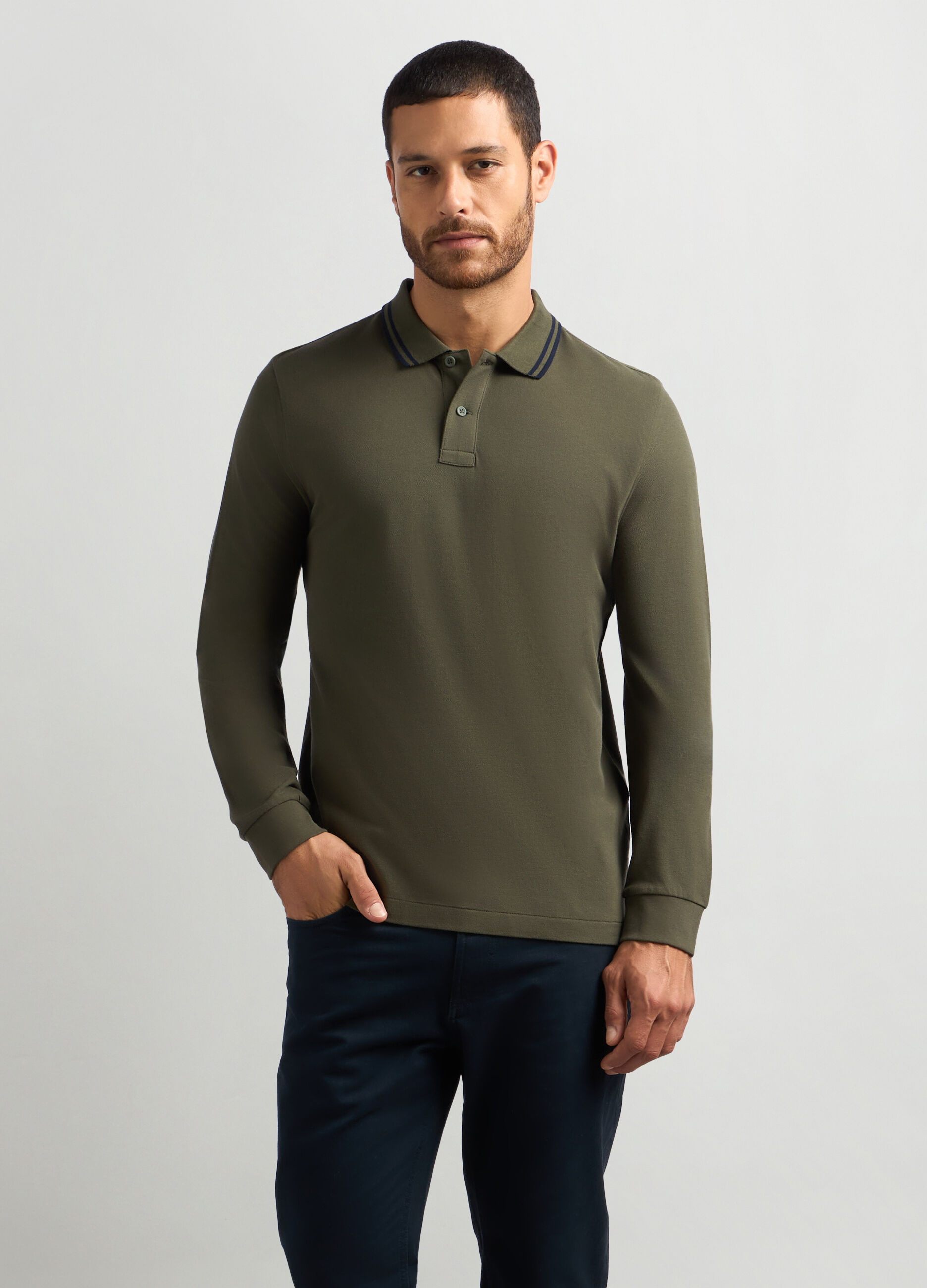 Polo in piquet di cotone uomo_0