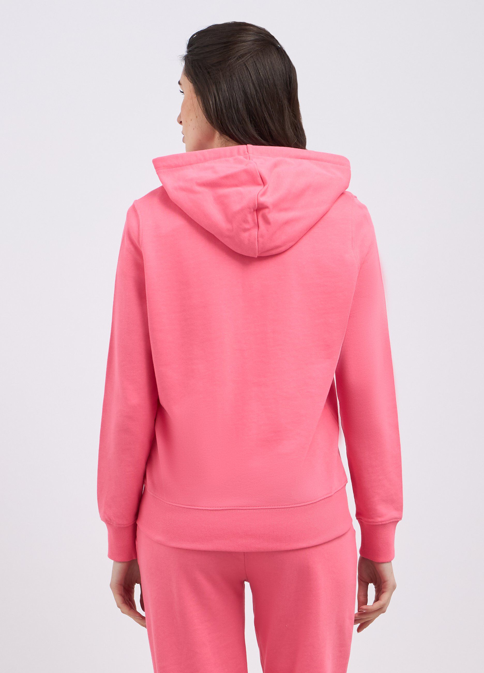 Felpa full zip in misto cotone donna_1
