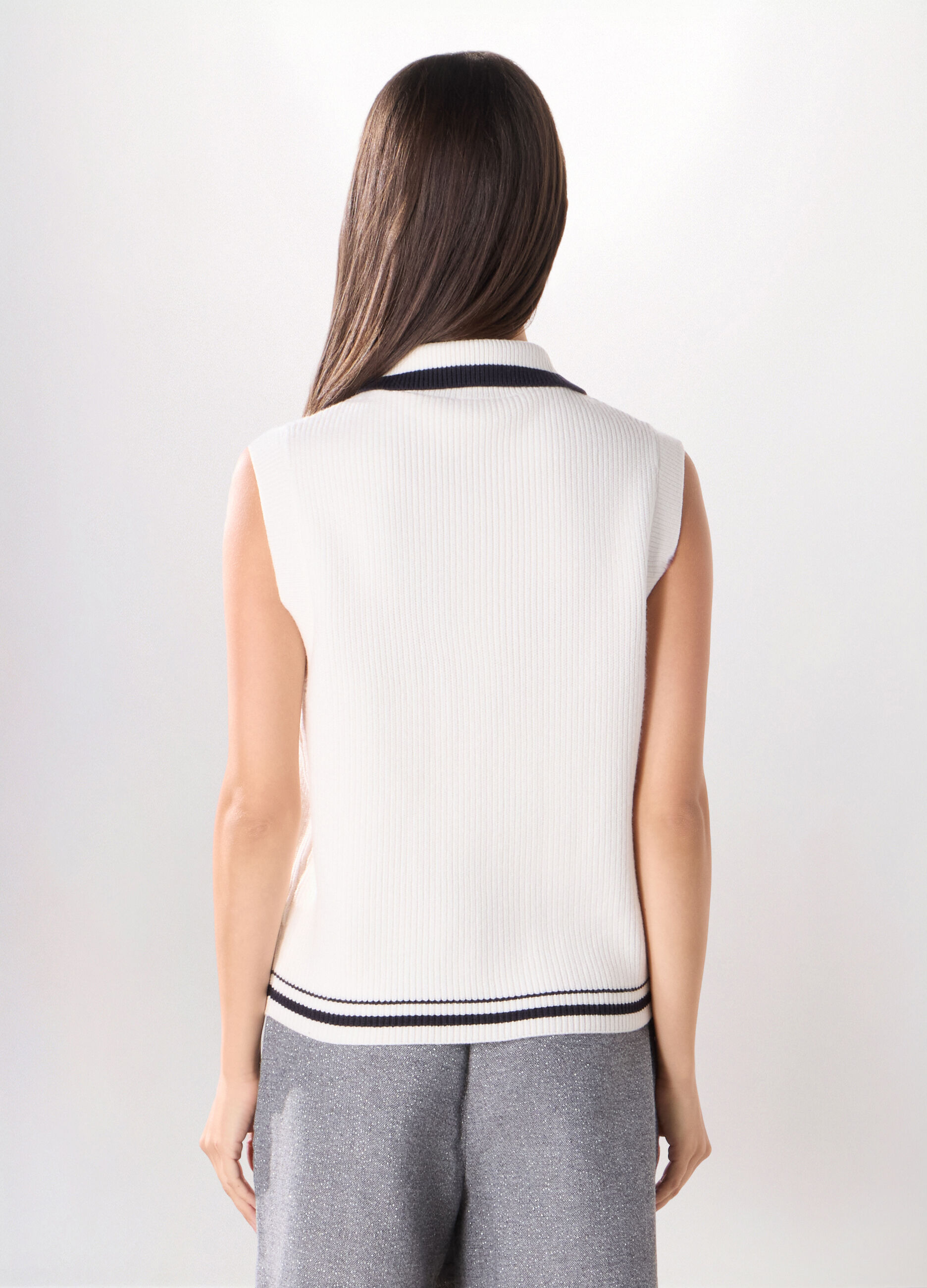 Gilet tricot misto viscosa donna_1