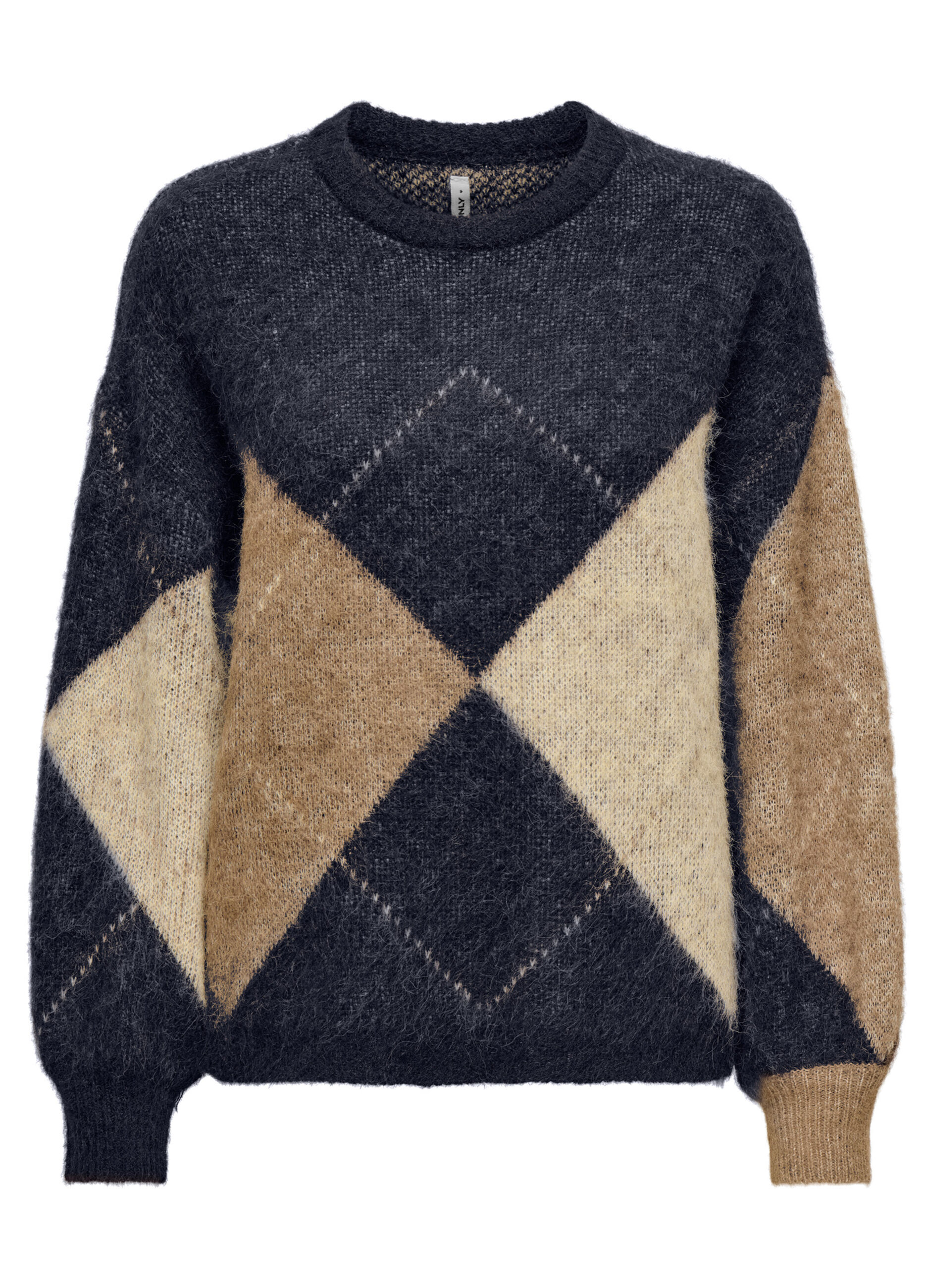 Pullover jaquard a quadri donna_5