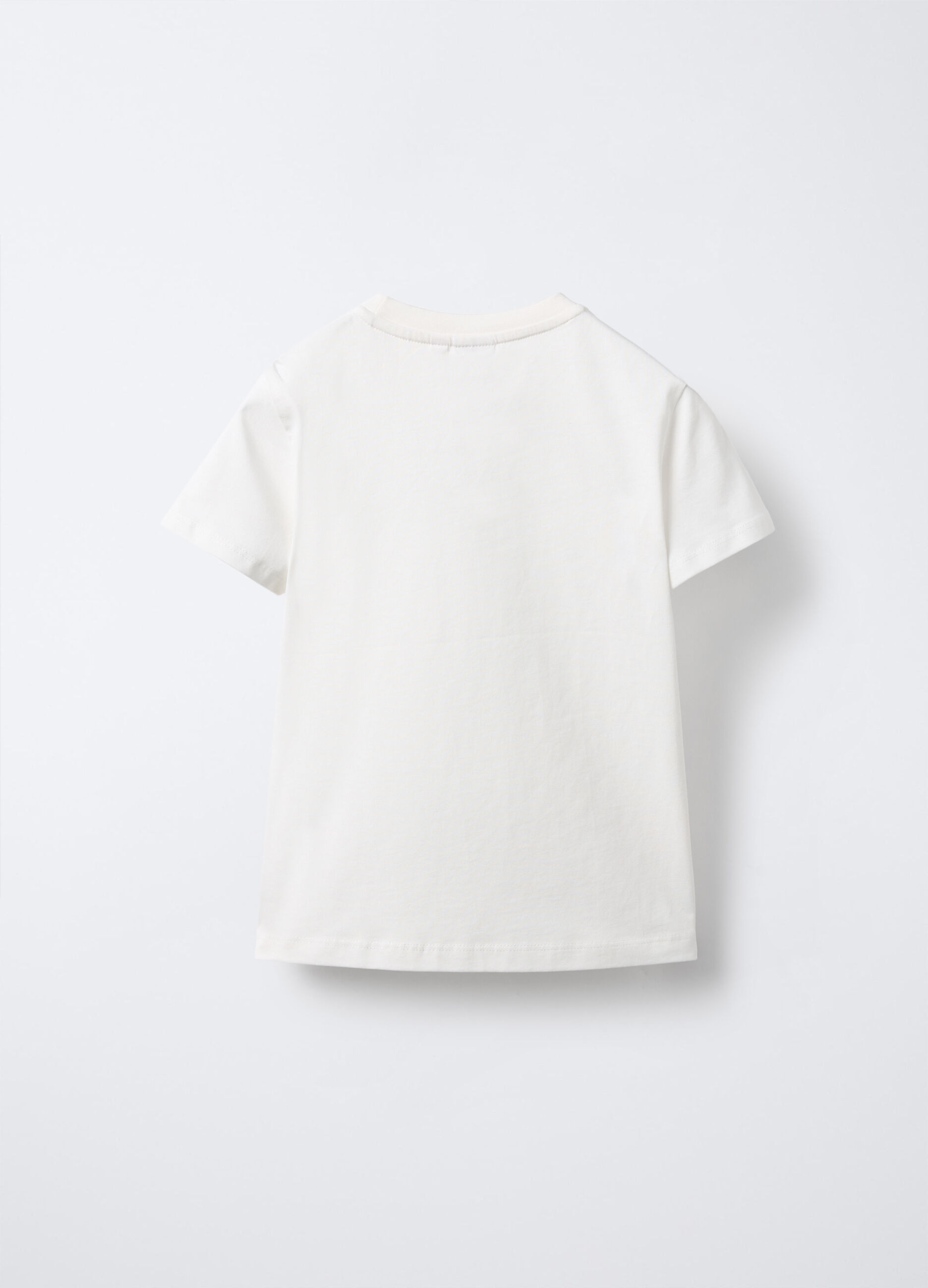 T-shirt girocollo in jersey di puro cotone ragazza_1