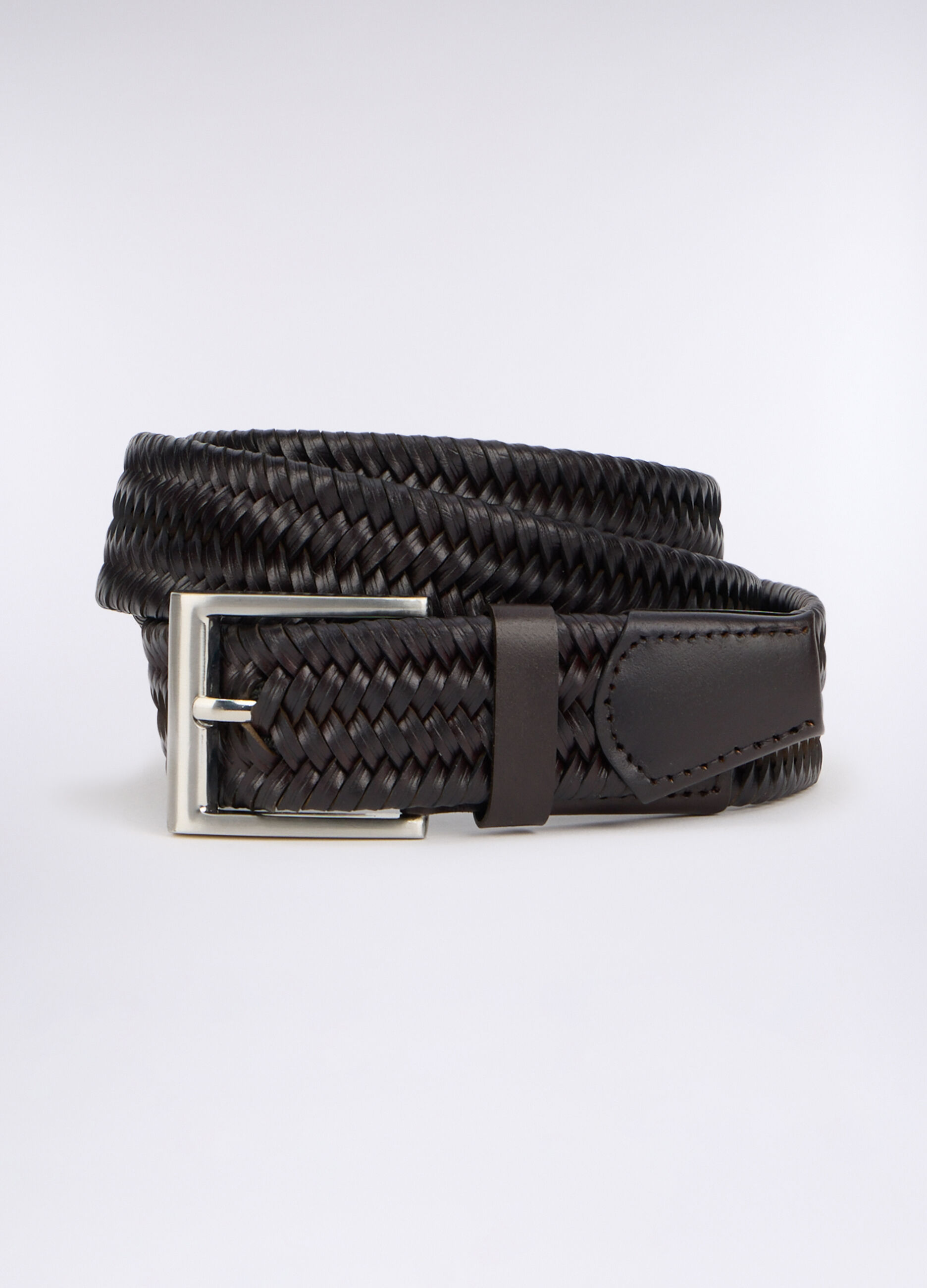 Cintura in vera pelle intrecciata uomo_0