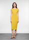 Abito lungo fitted in costina di cotone stretch donna_0