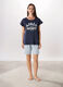 Set pigiama corto in puro cotone donna_0