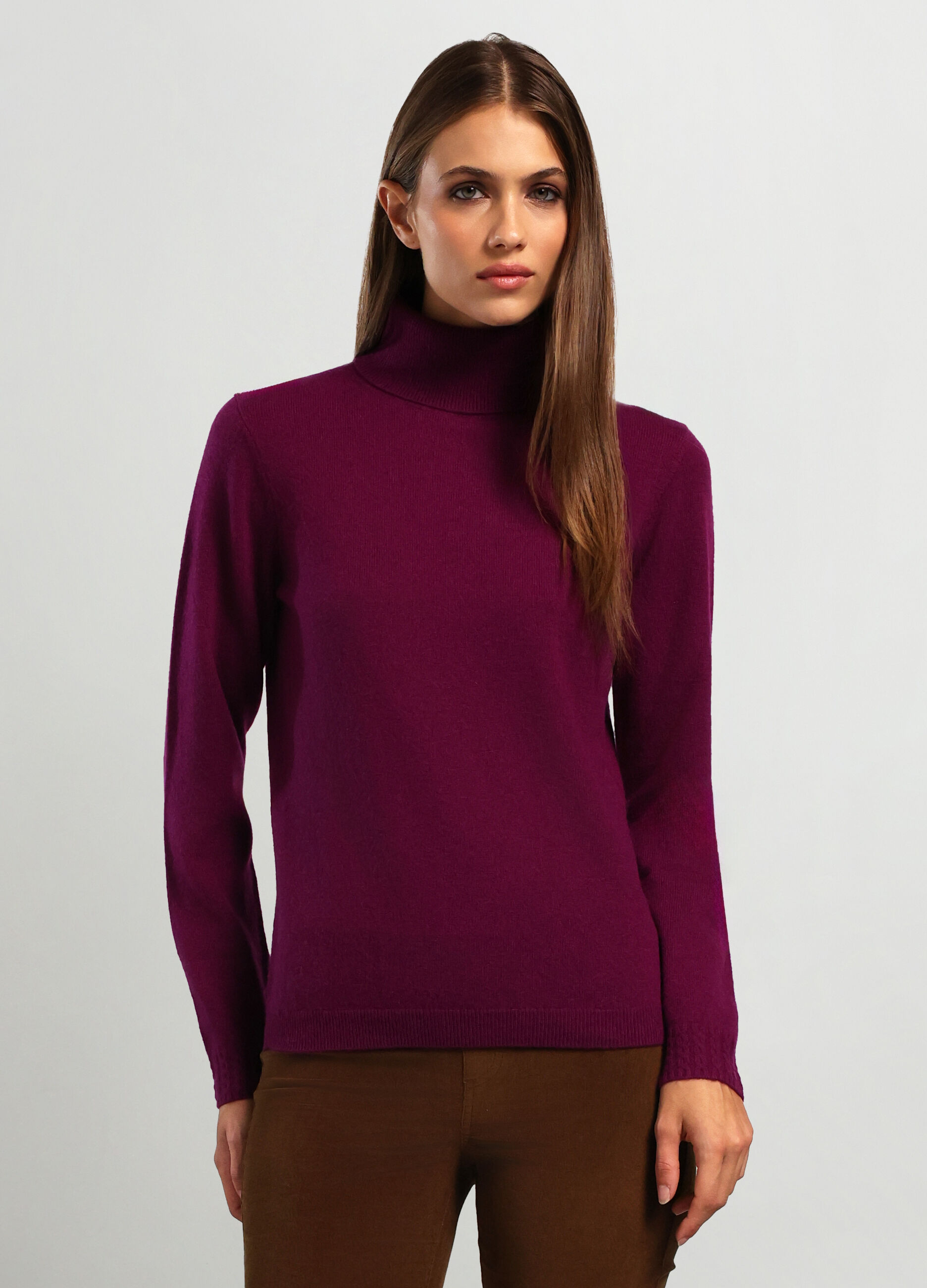Dolcevita tricot in puro cashmere donna